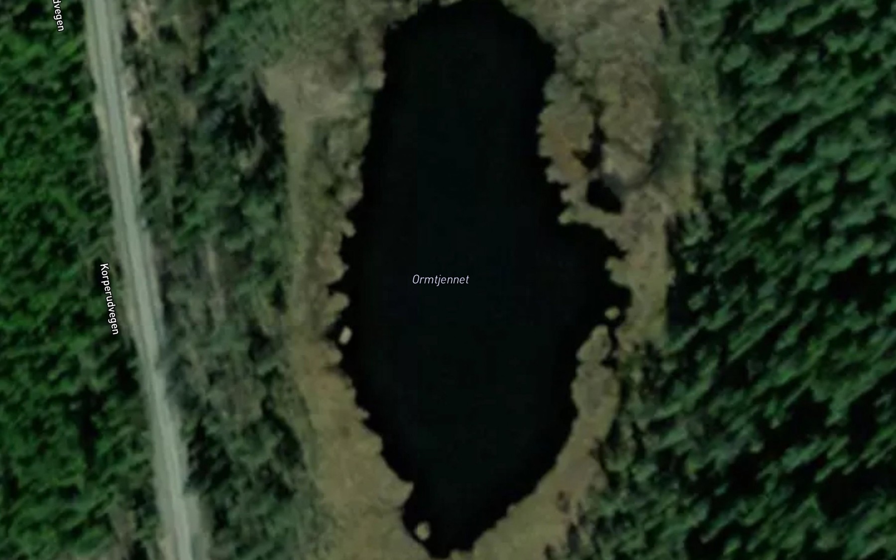 Satellite map of the Ormtjernet