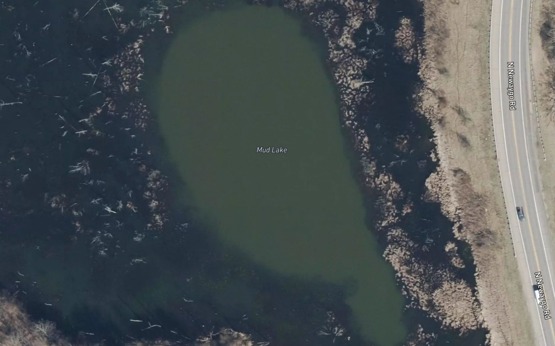 Satellite map of the Mud Lake