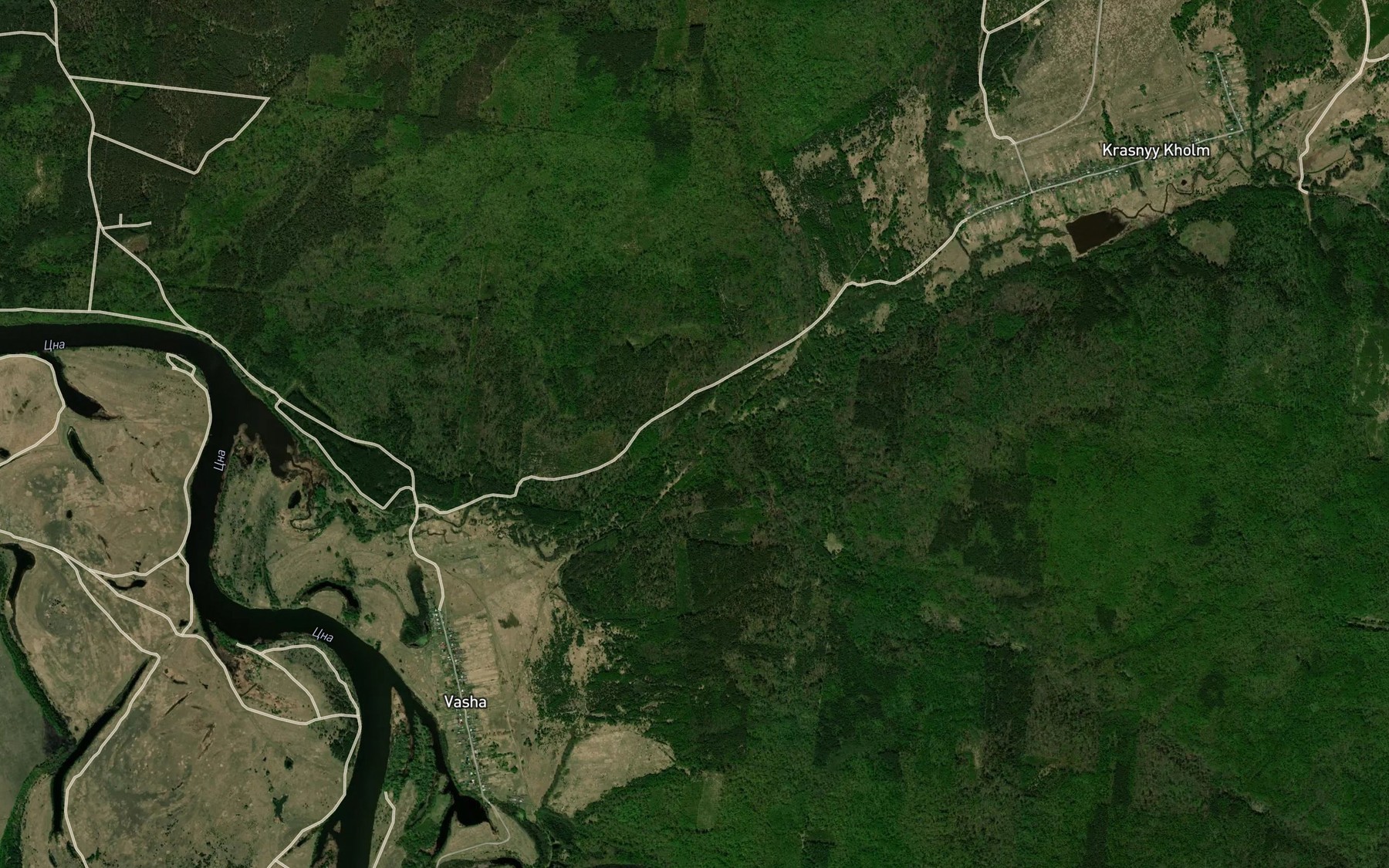 Satellite map of the Vas'ka