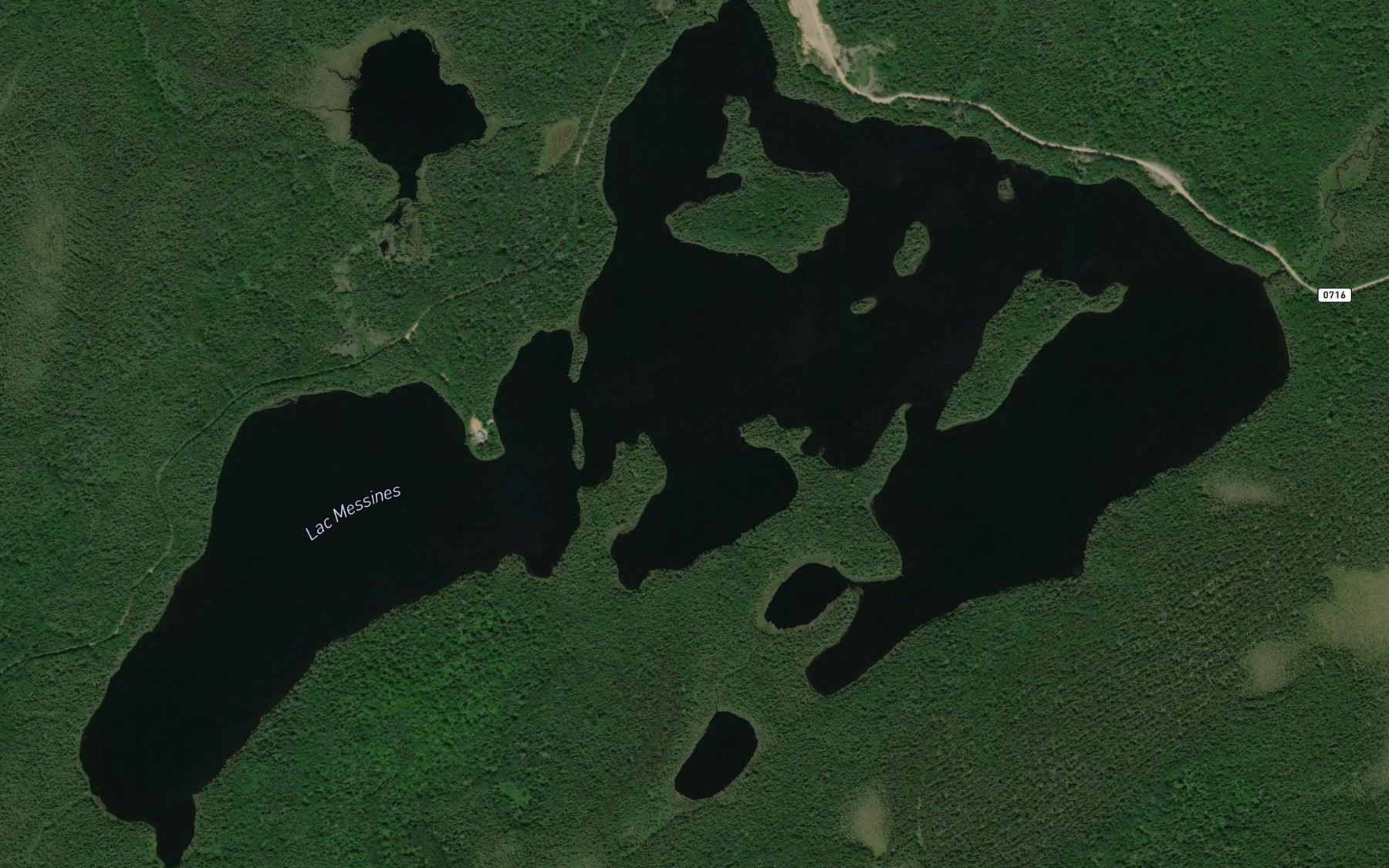 Satellite map of the Lac Messines