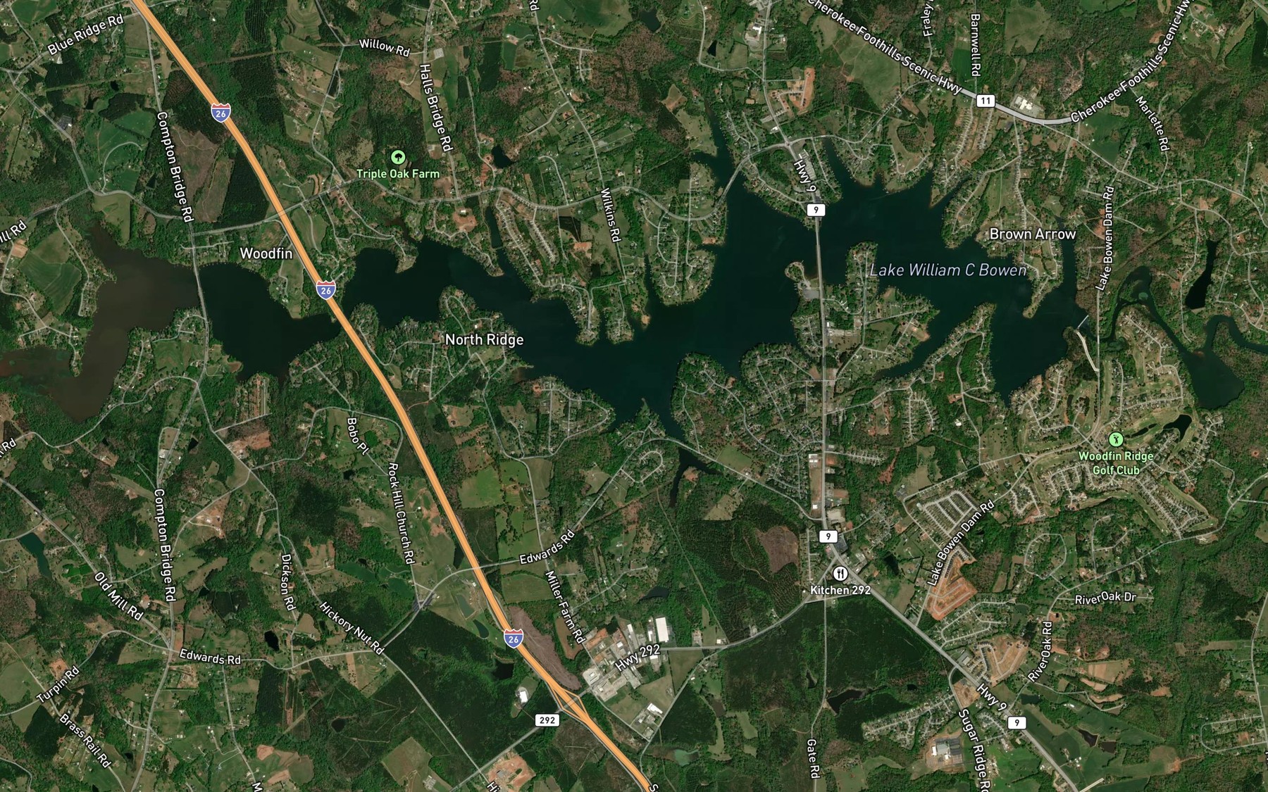 Satellite map of the Spot 5