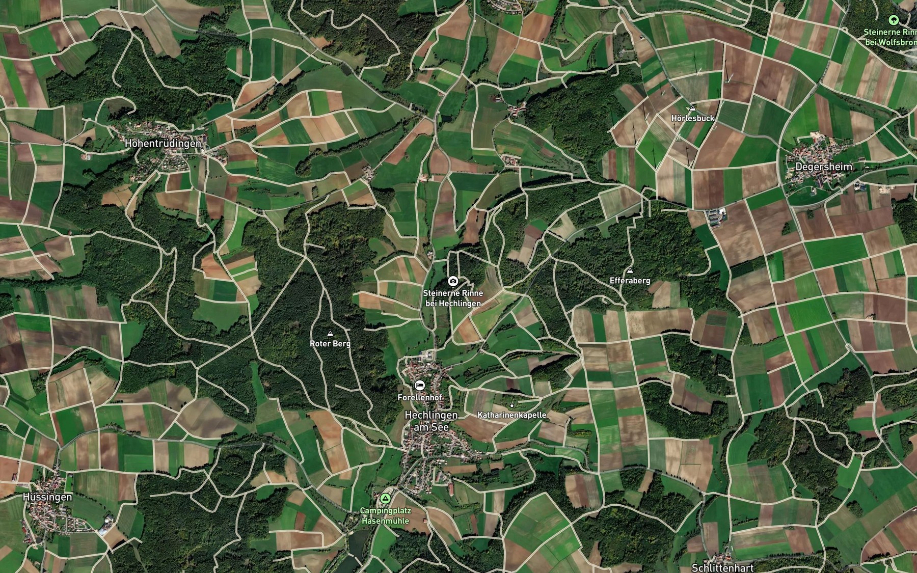 Satellite map of the Steinerne Rinne (Hechlingen)