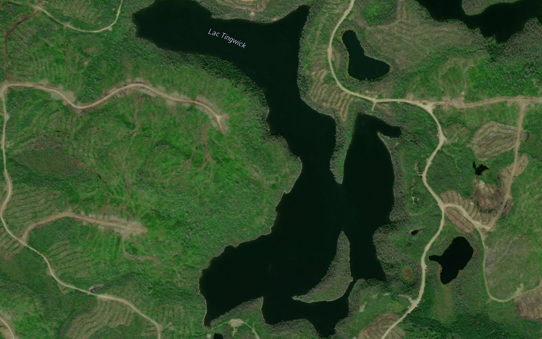 Satellite map of the Lac Tingwick