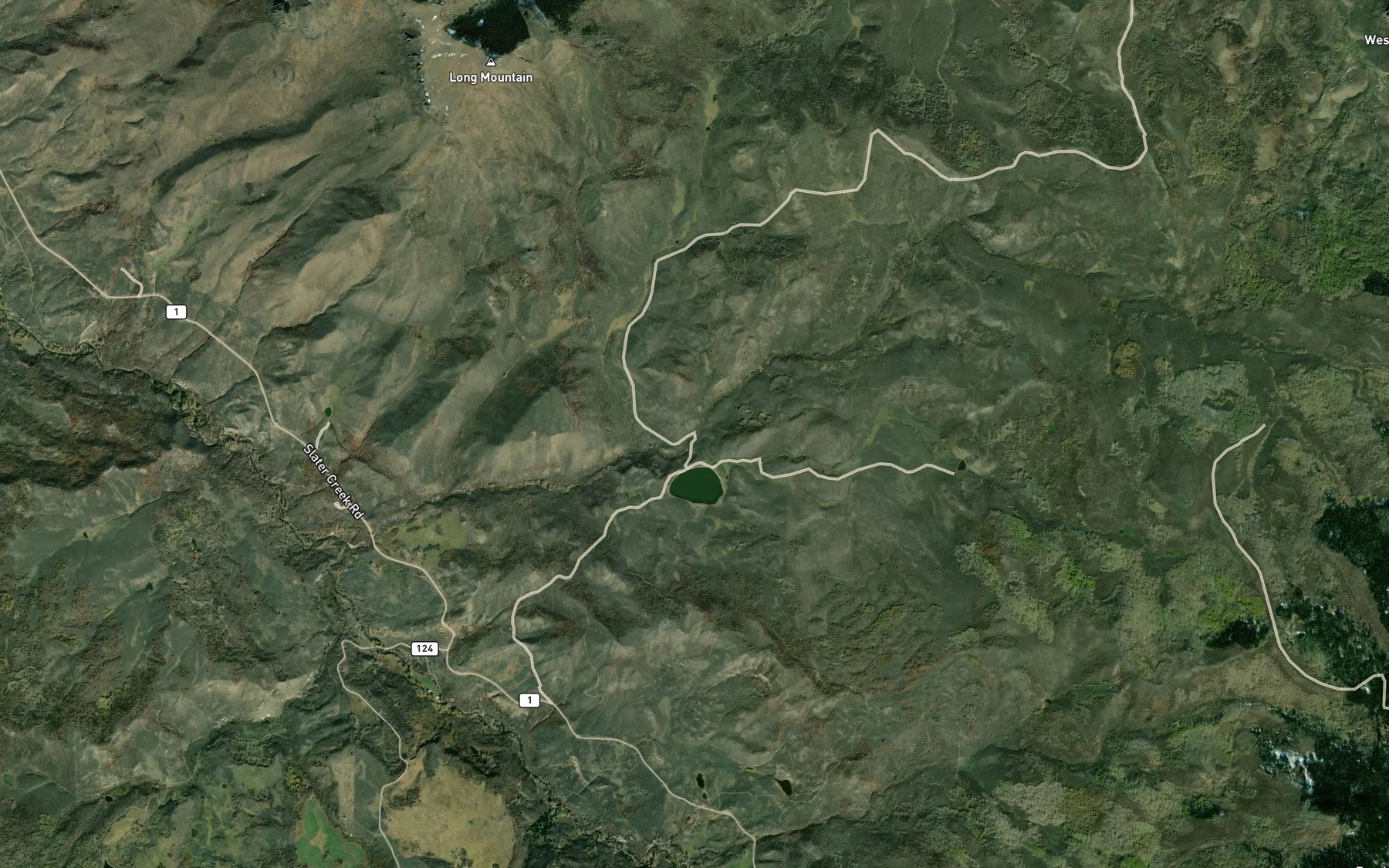 Satellite map of the Pat Creek