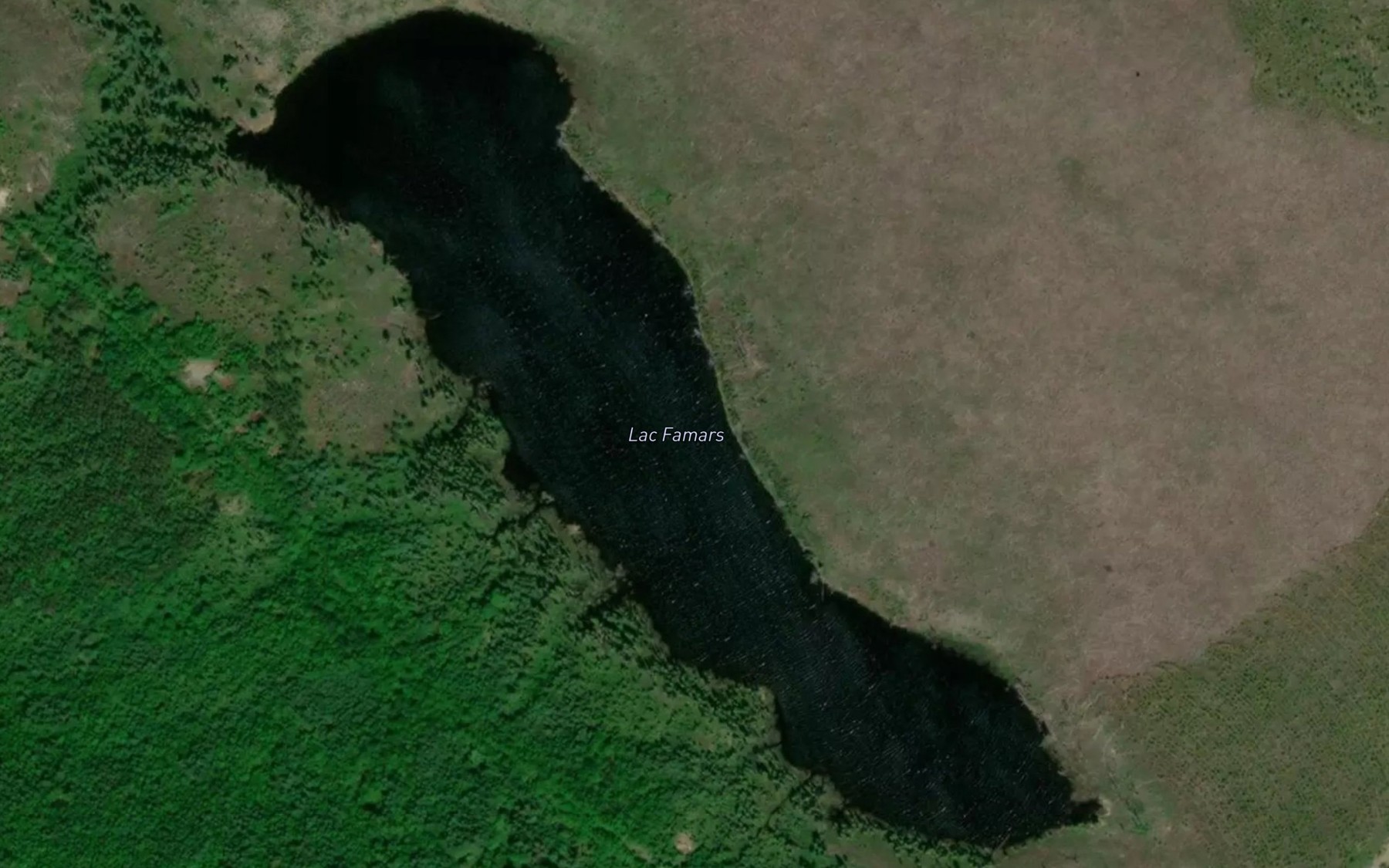 Satellite map of the Lac Famars