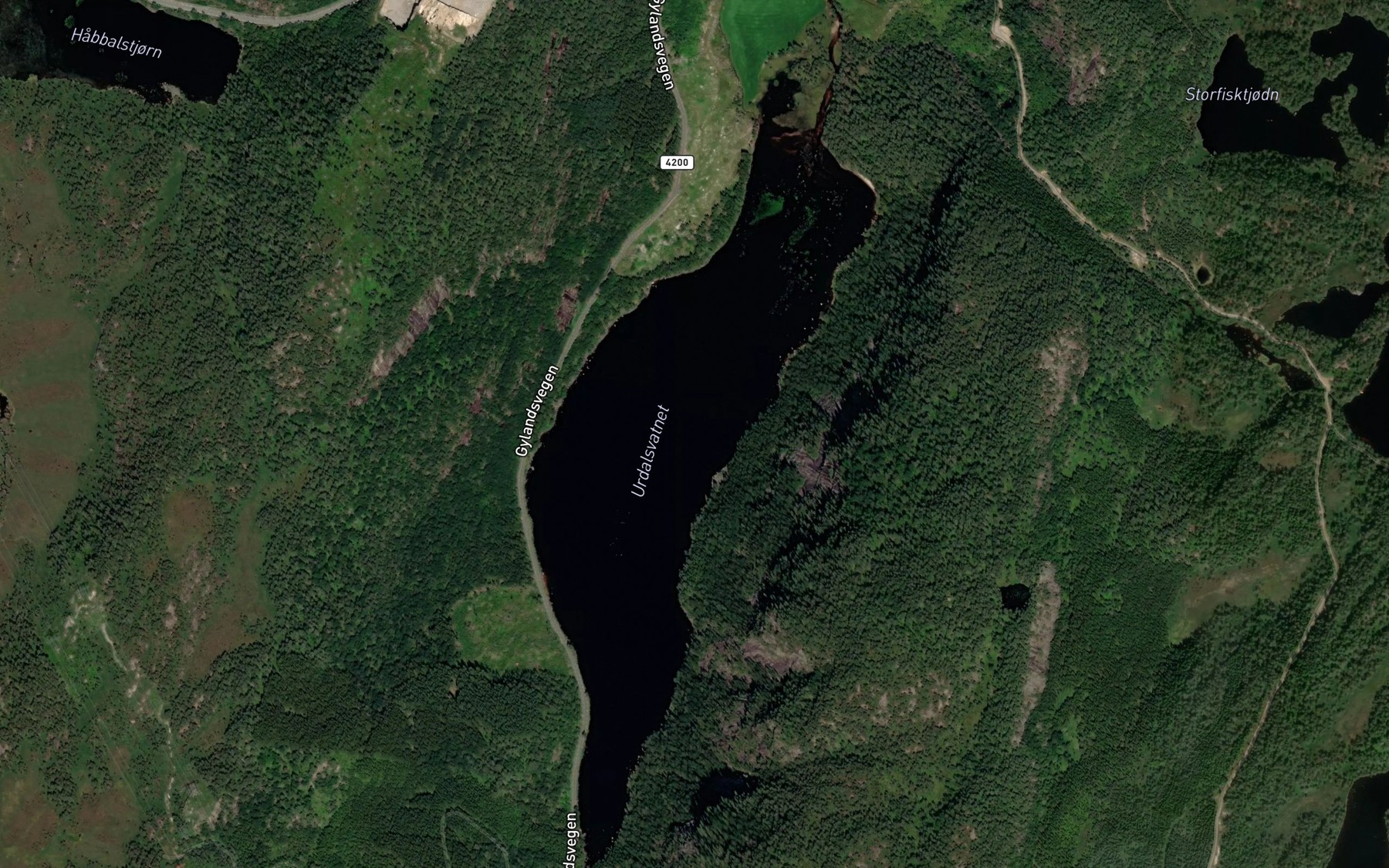 Satellite map of the Urdalsvatnet