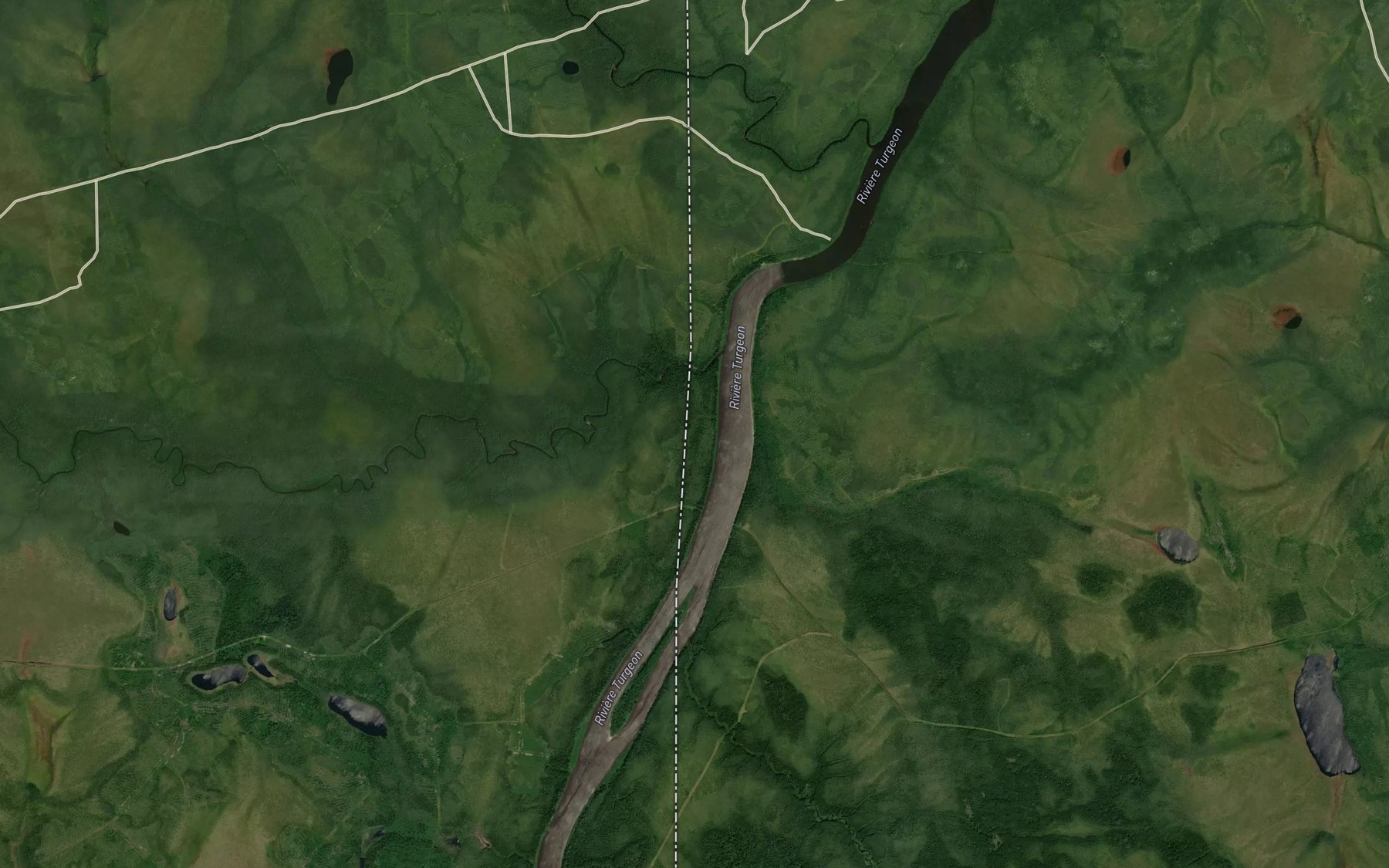 Satellite map of the Chabbie River