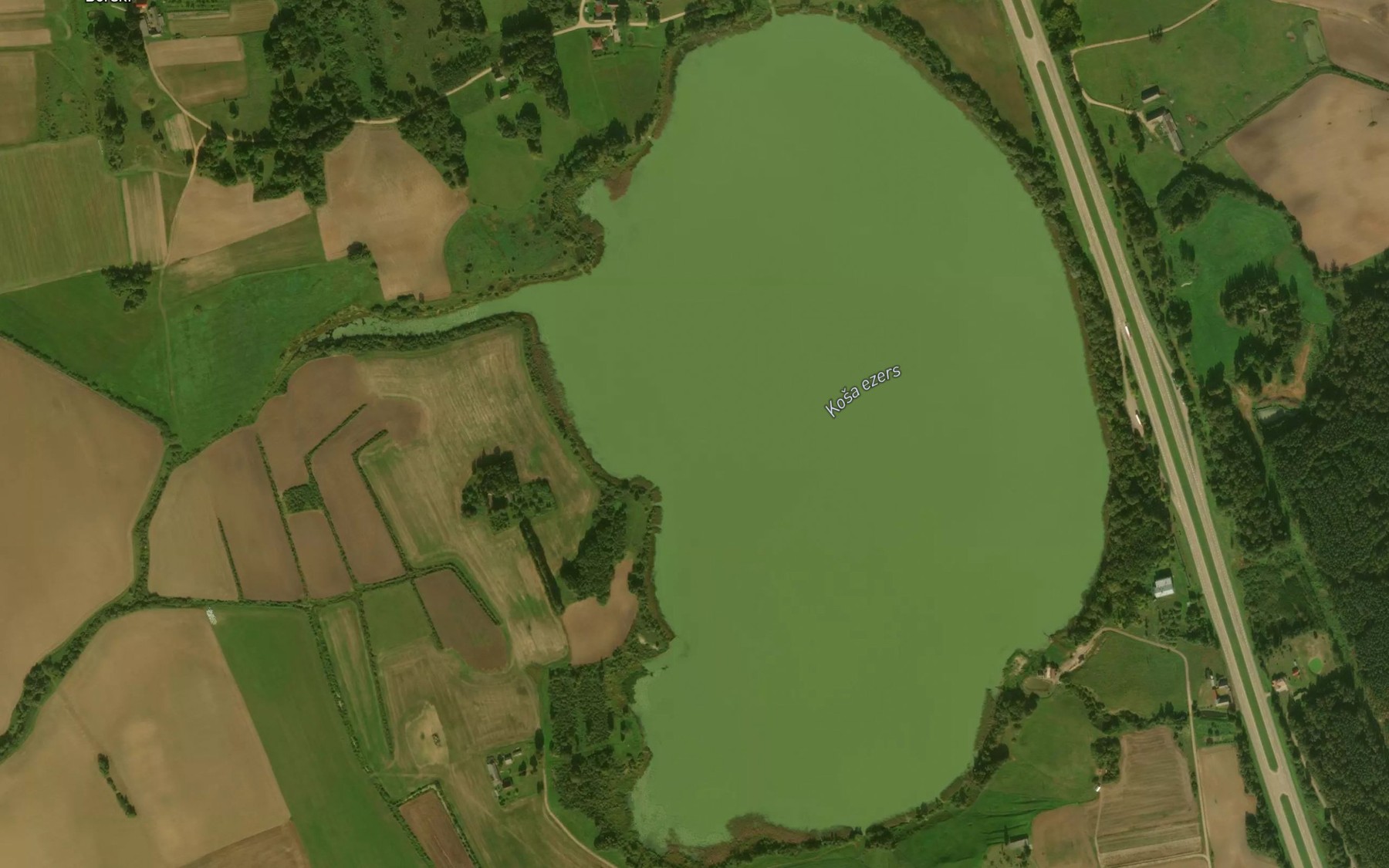 Satellite map of the Kasa Ezers