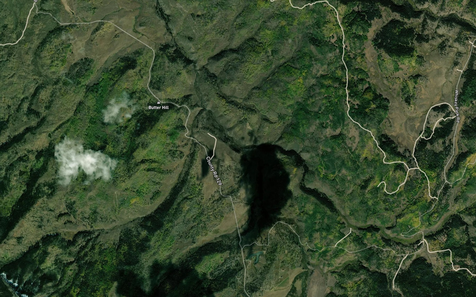 Satellite map of the Independence Creek