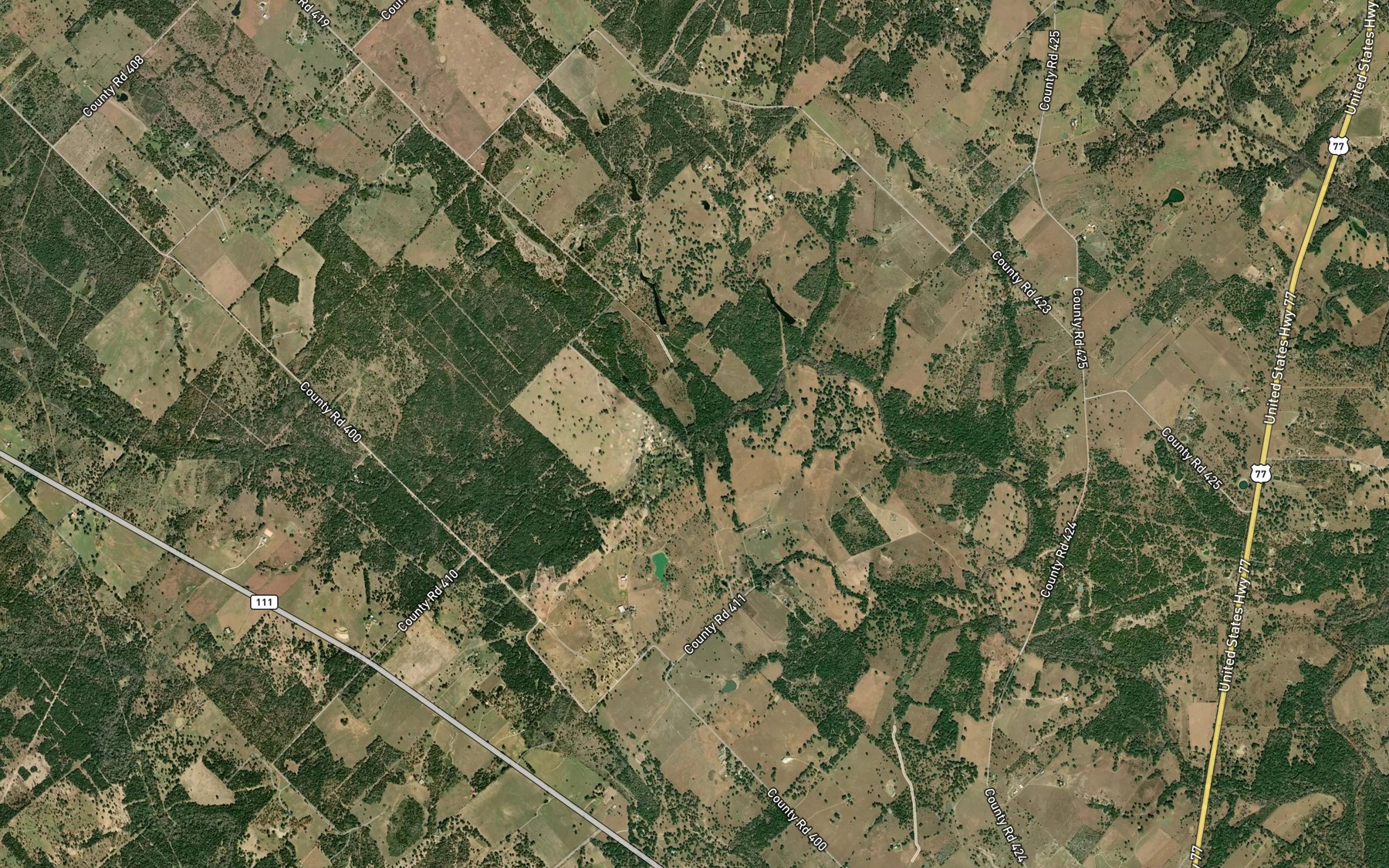 Satellite map of the Pilot Grove Branch