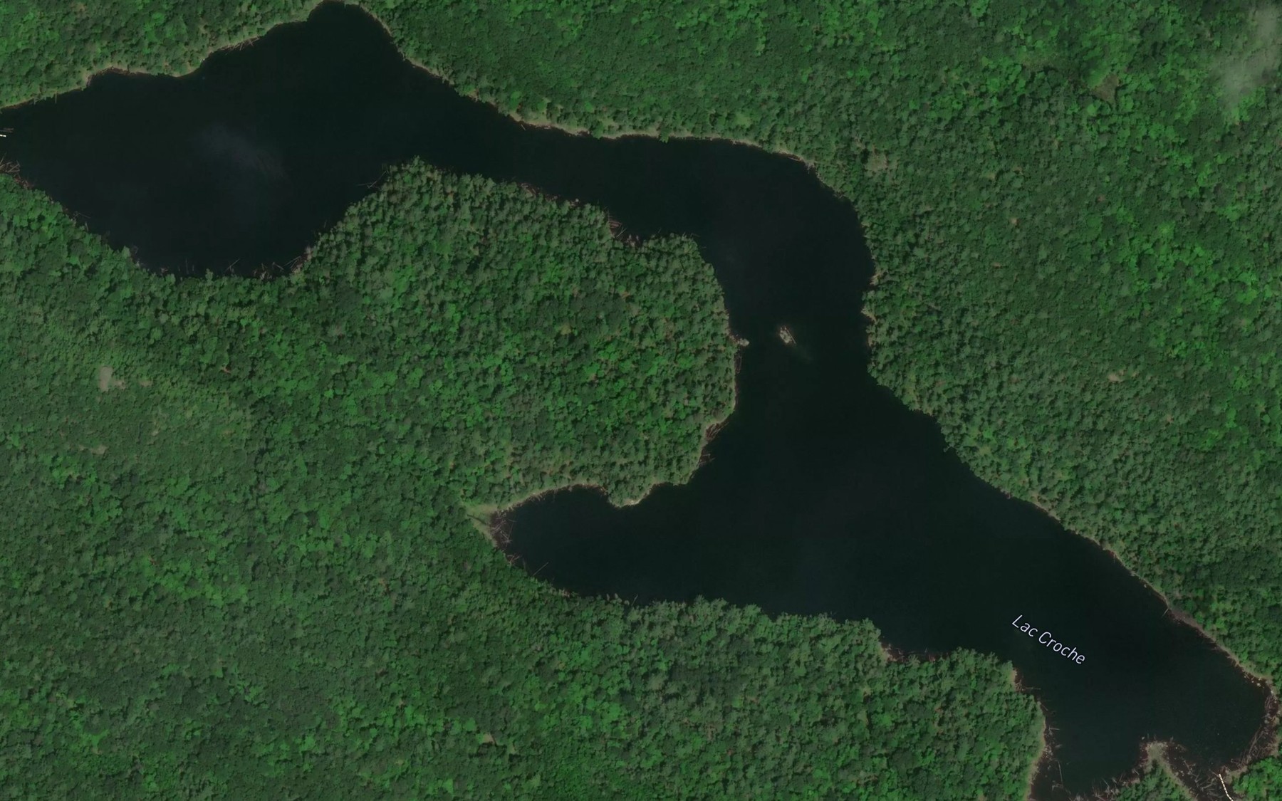Satellite map of the Lac Croche