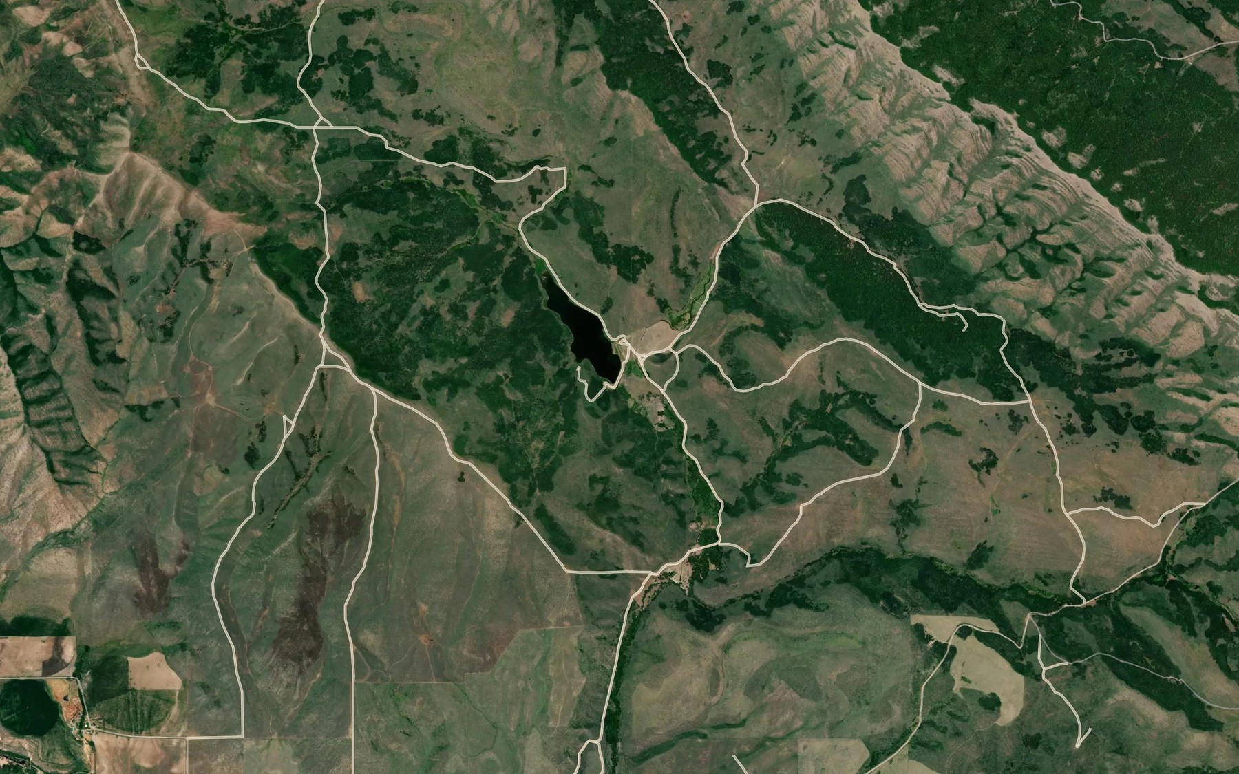 Satellite map of the East Fork Twentyfour Mile Creek