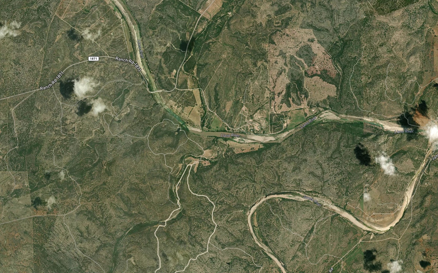Satellite map of the Mill Creek