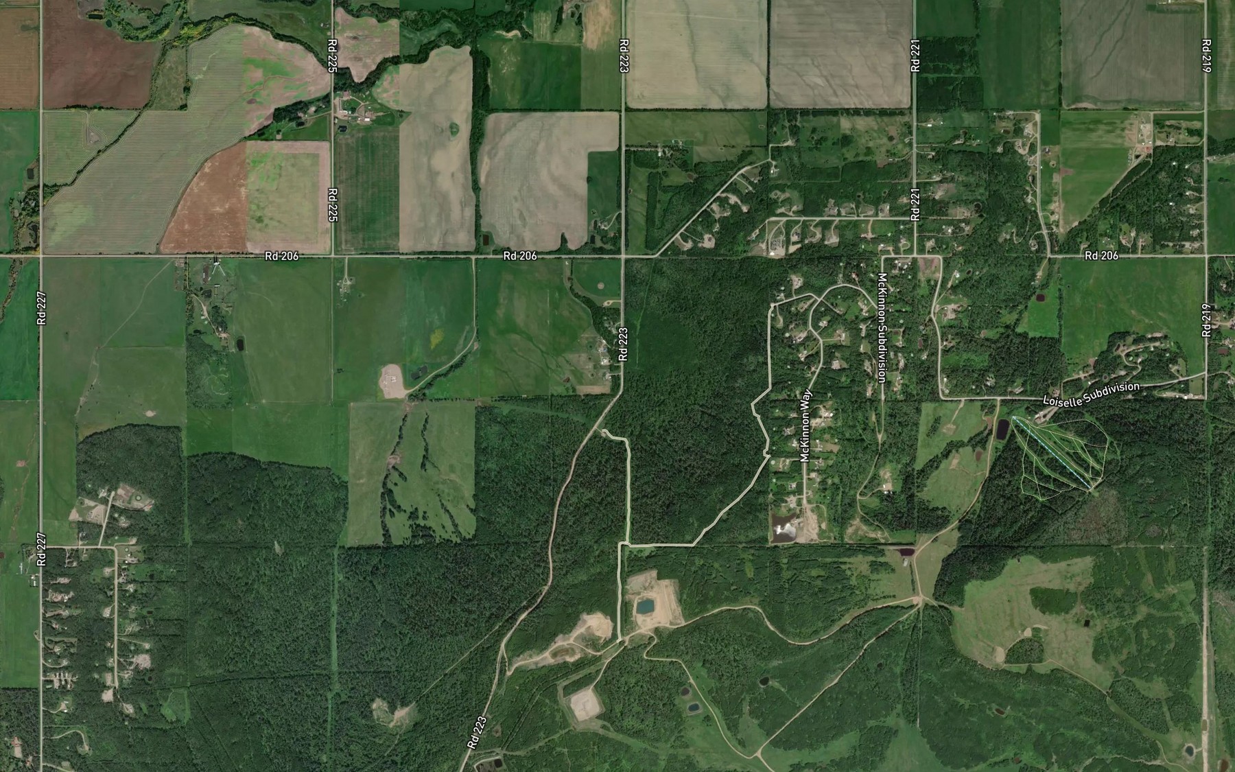 Satellite map of the Frondizi Creek