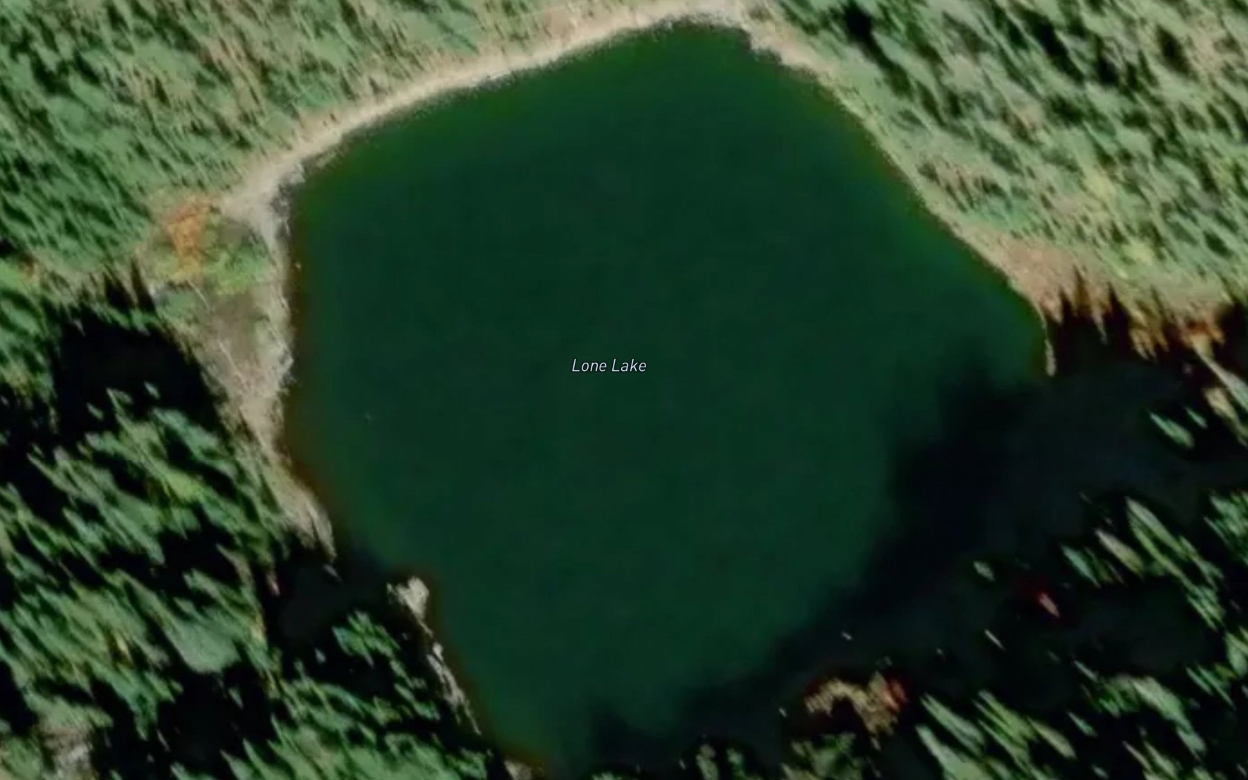 Satellite map of the Lone Lake