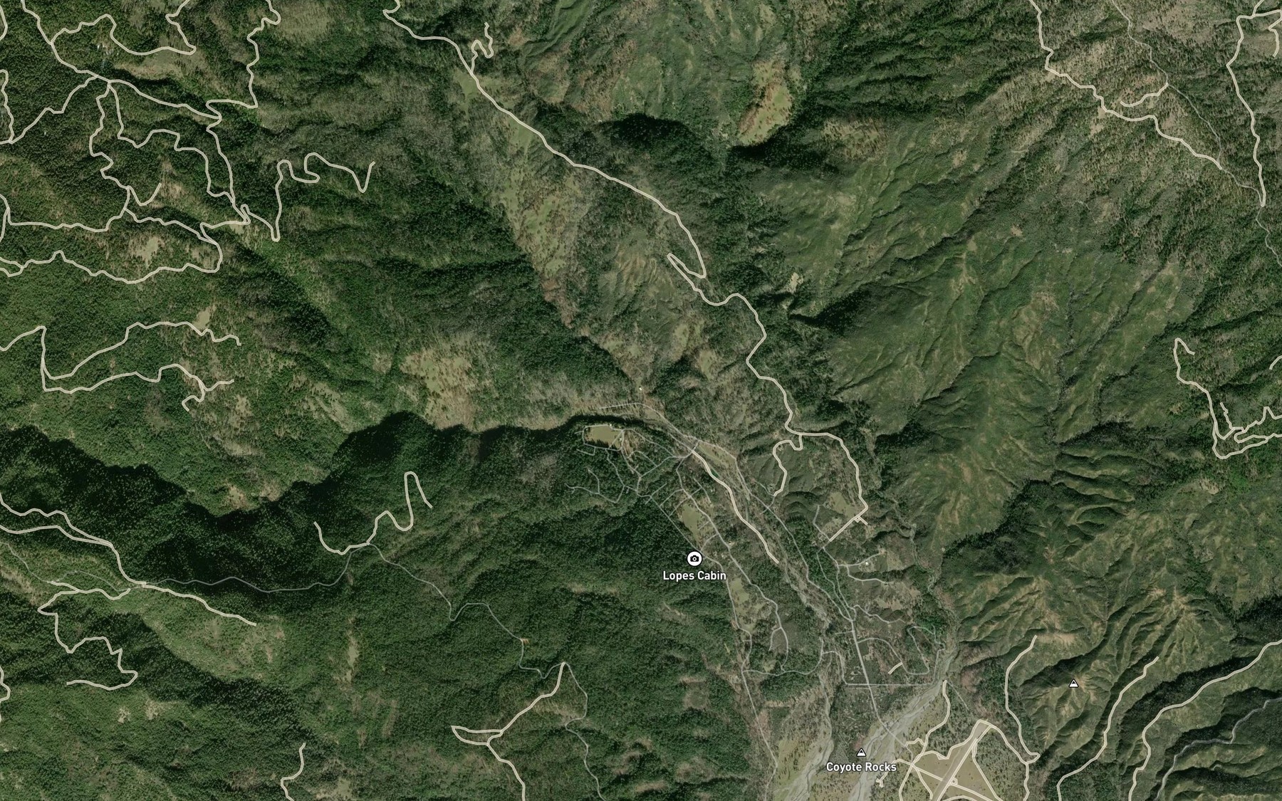 Satellite map of the Fuller Creek