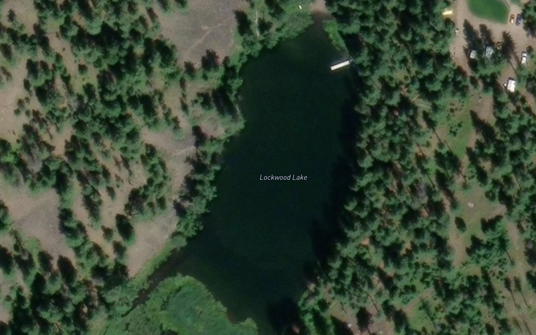 Satellite map of the Lockwood Lake