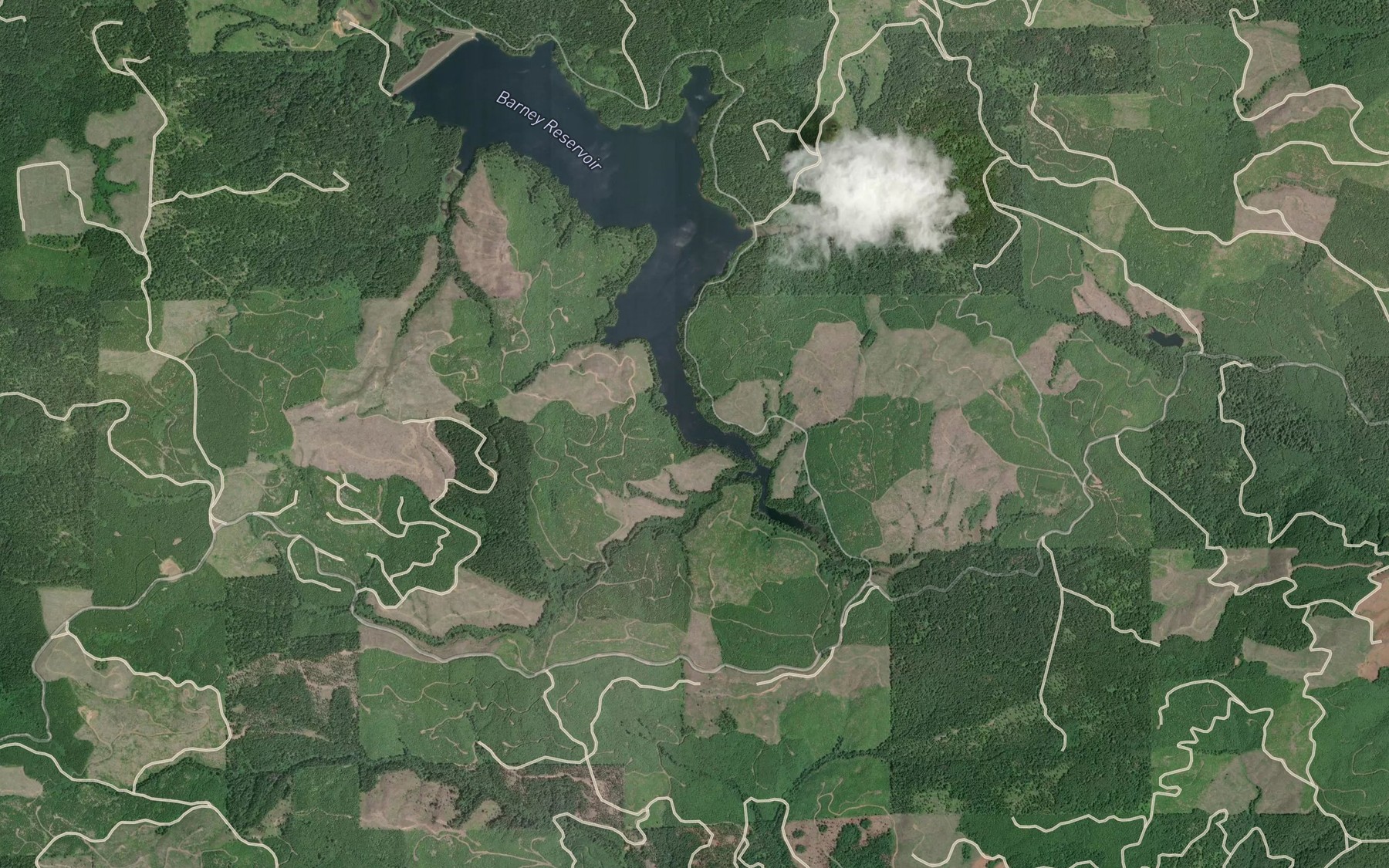 Satellite map of the Middle Fork North Fork Trask River