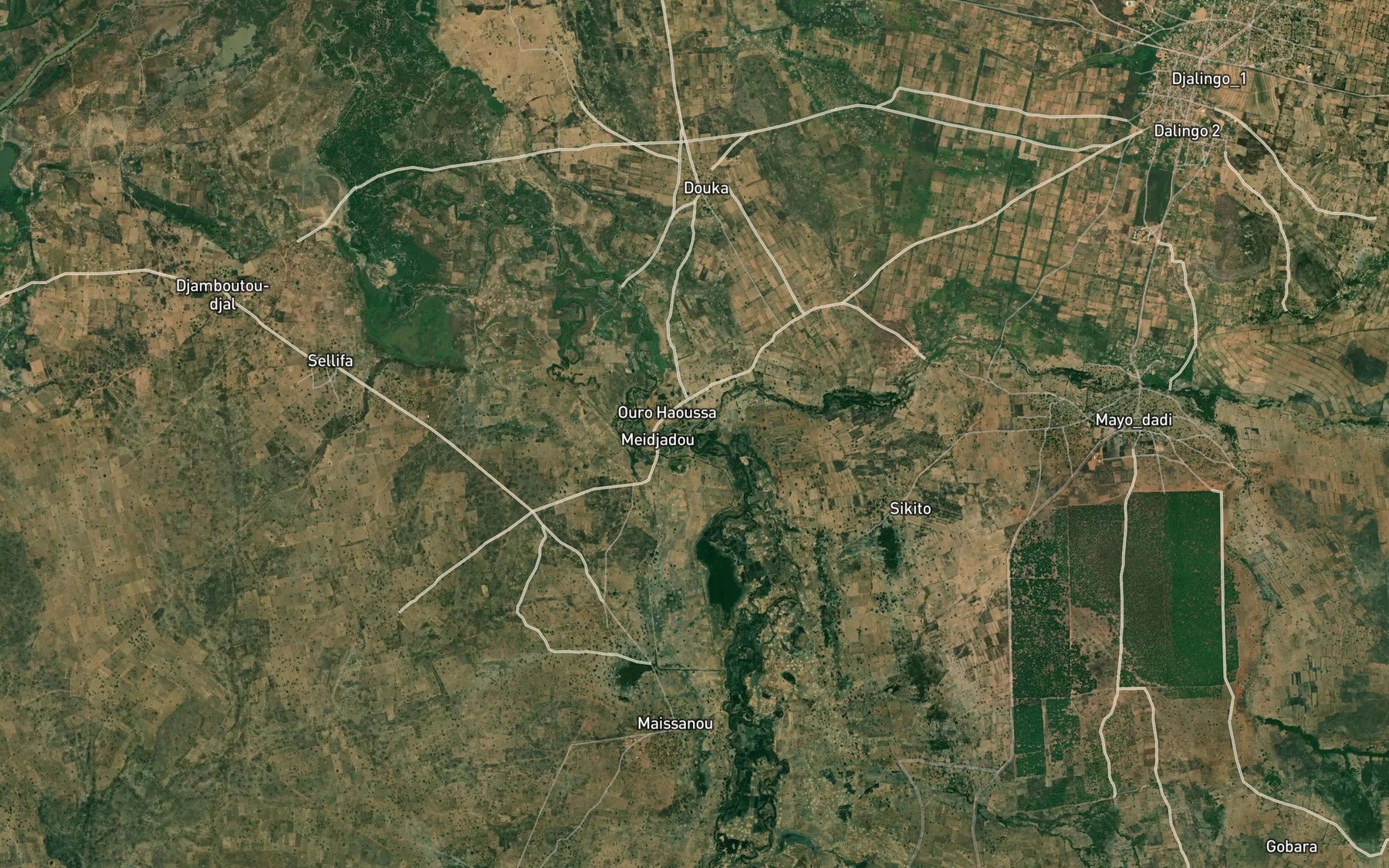 Satellite map of the Mayo Dadi