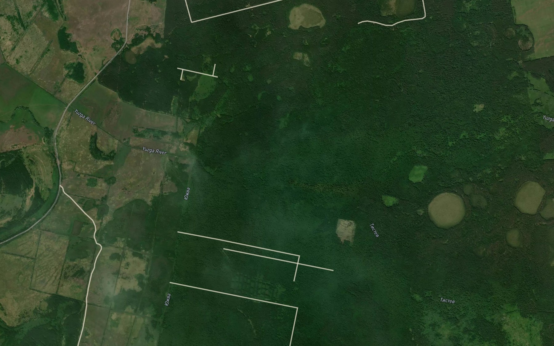 Satellite map of the Tistev