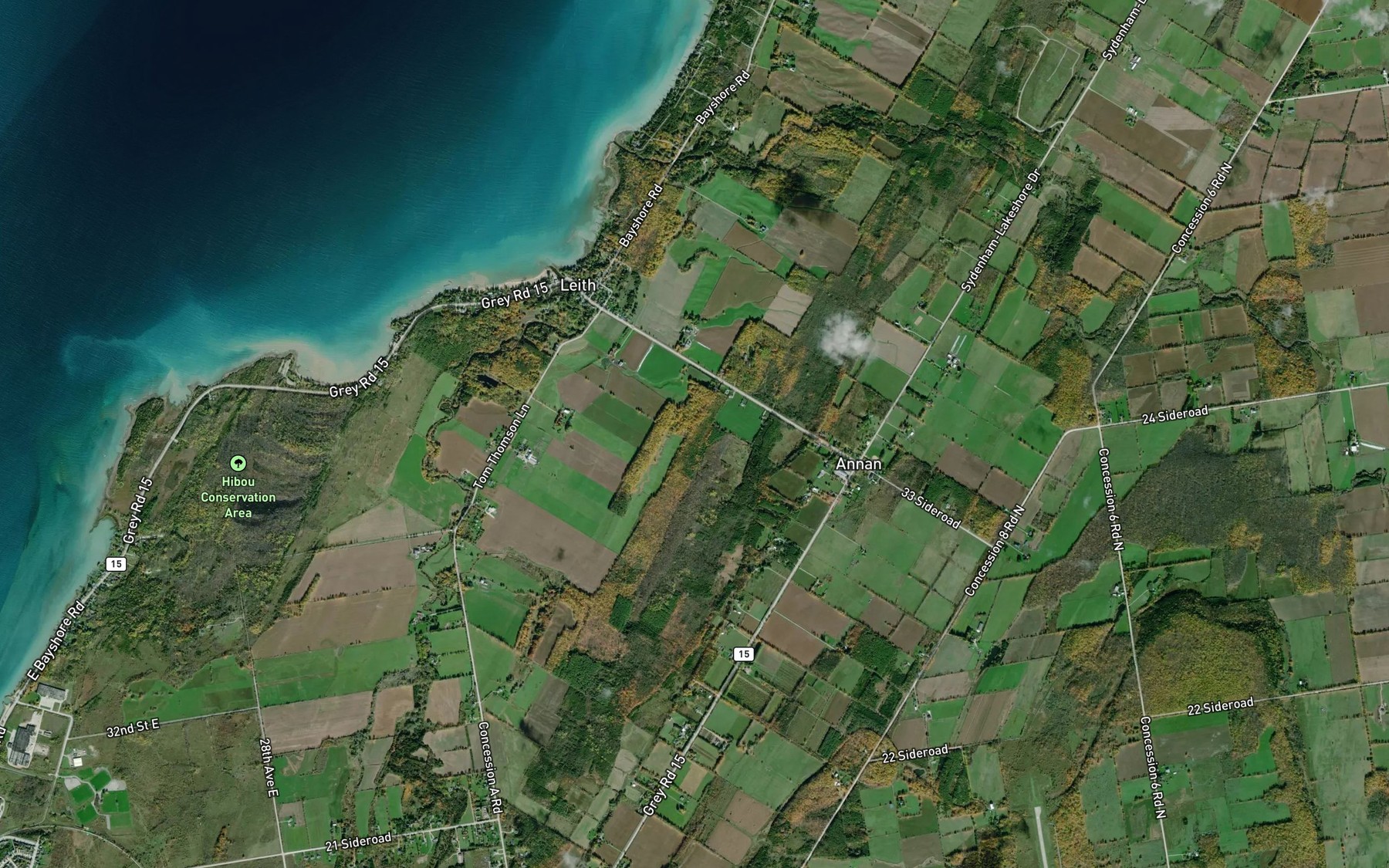 Satellite map of the Bothwell's Creek
