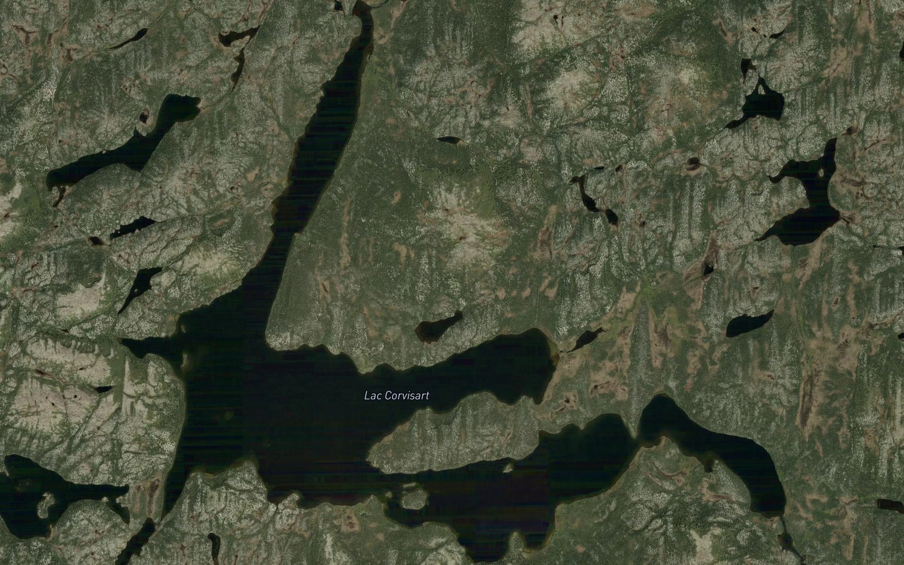 Satellite map of the Lac Corvisart