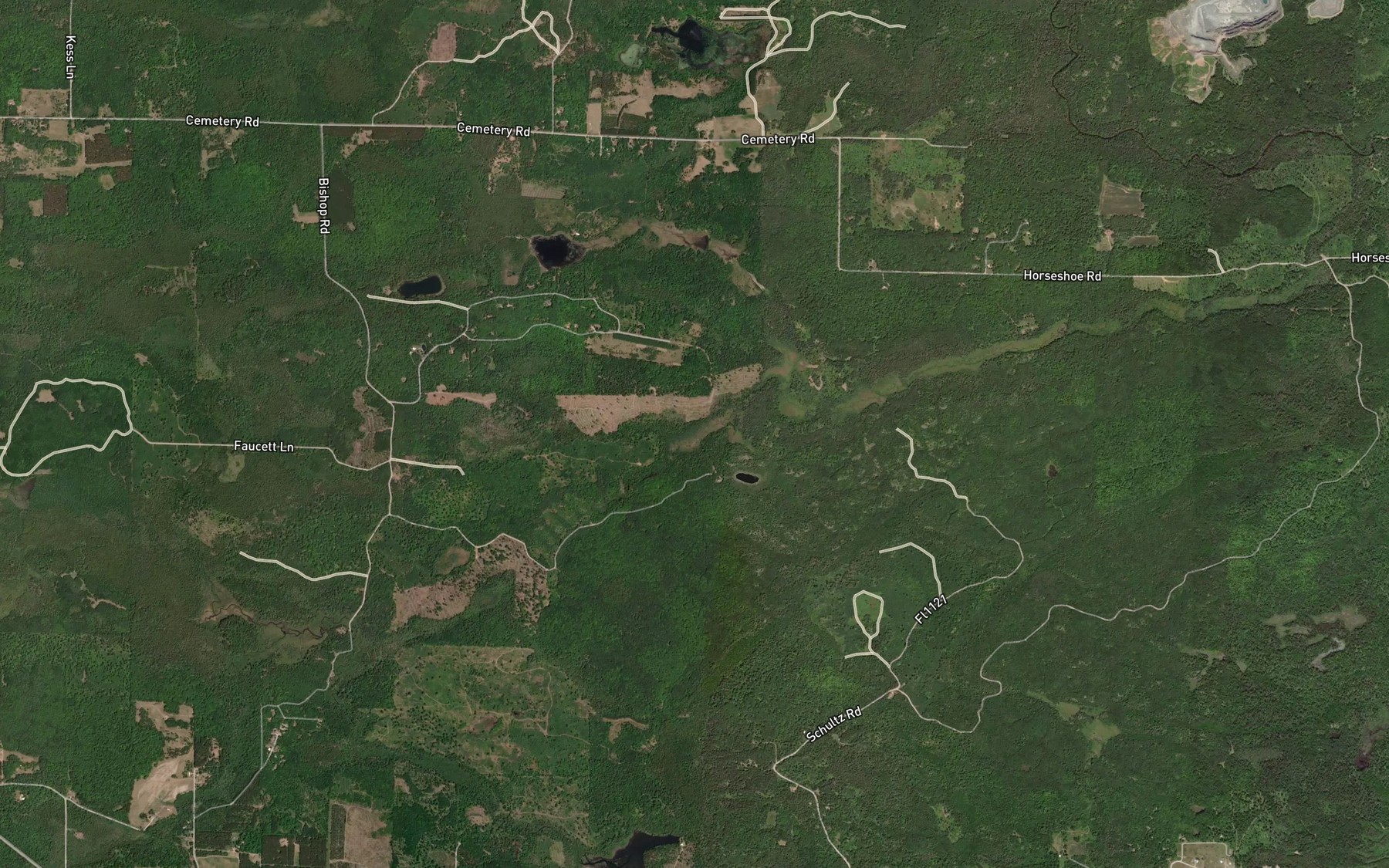 Satellite map of the Golden Lake