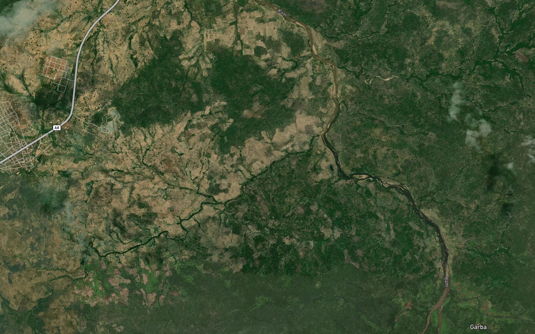 Satellite map of the Serti