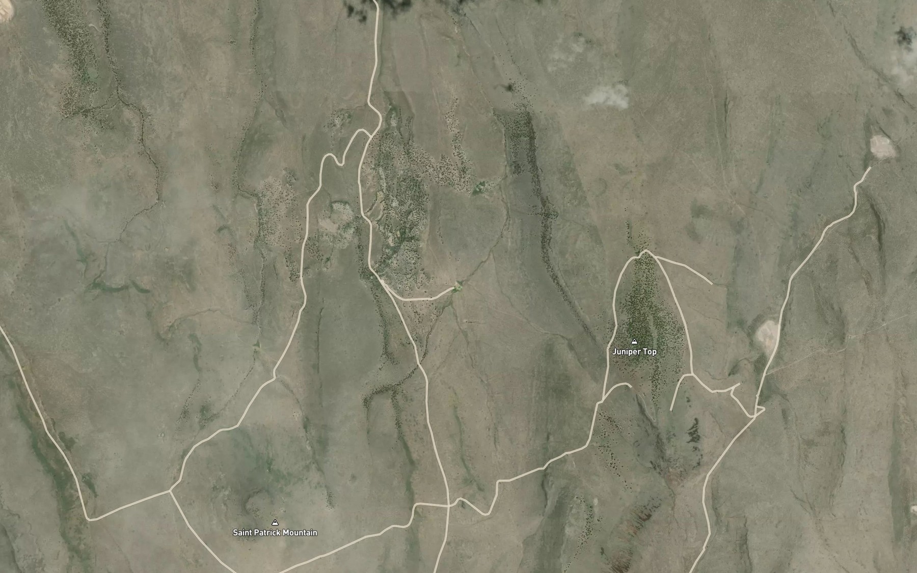 Satellite map of the Horse Corral Reservoir