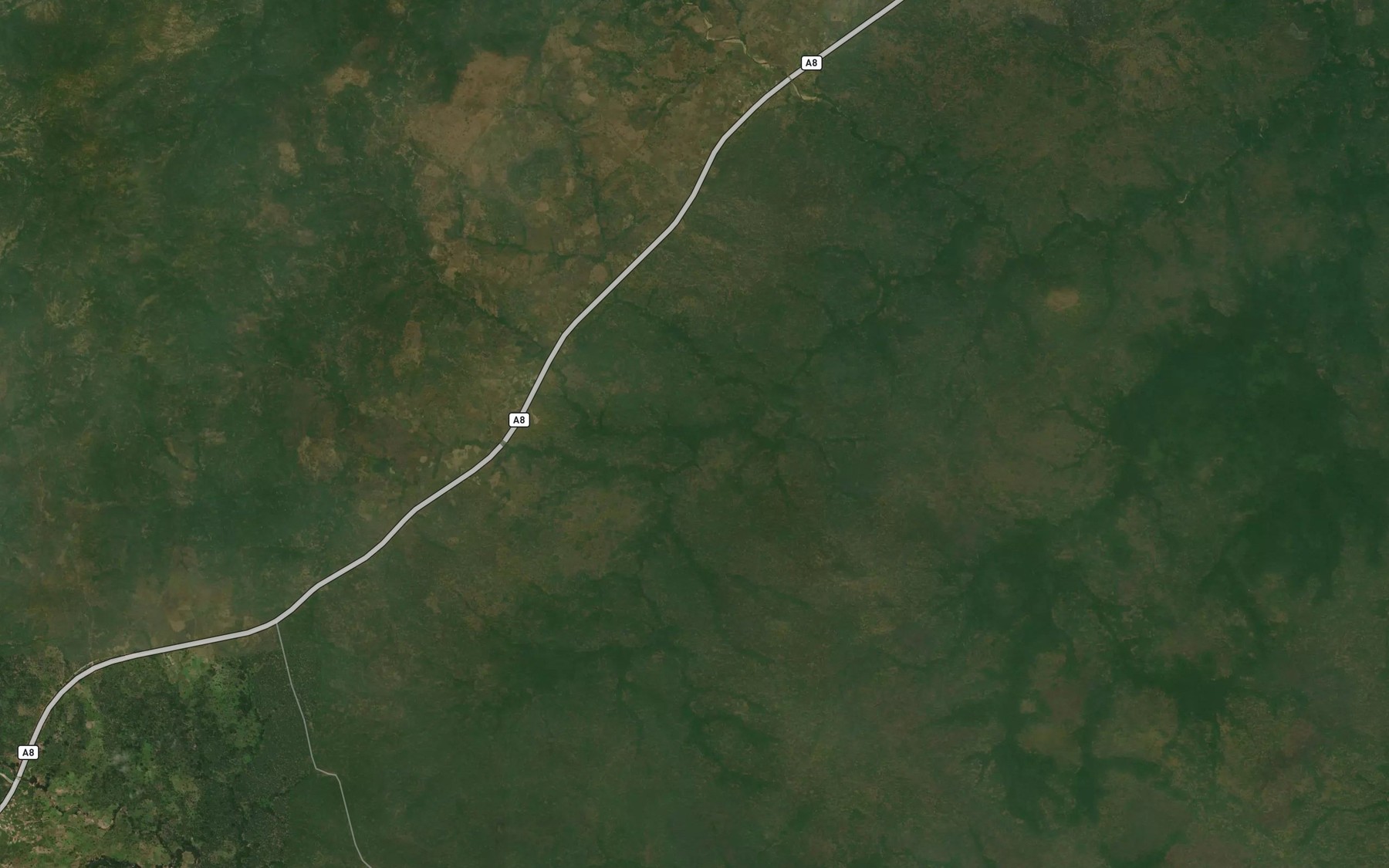 Satellite map of the River Butale
