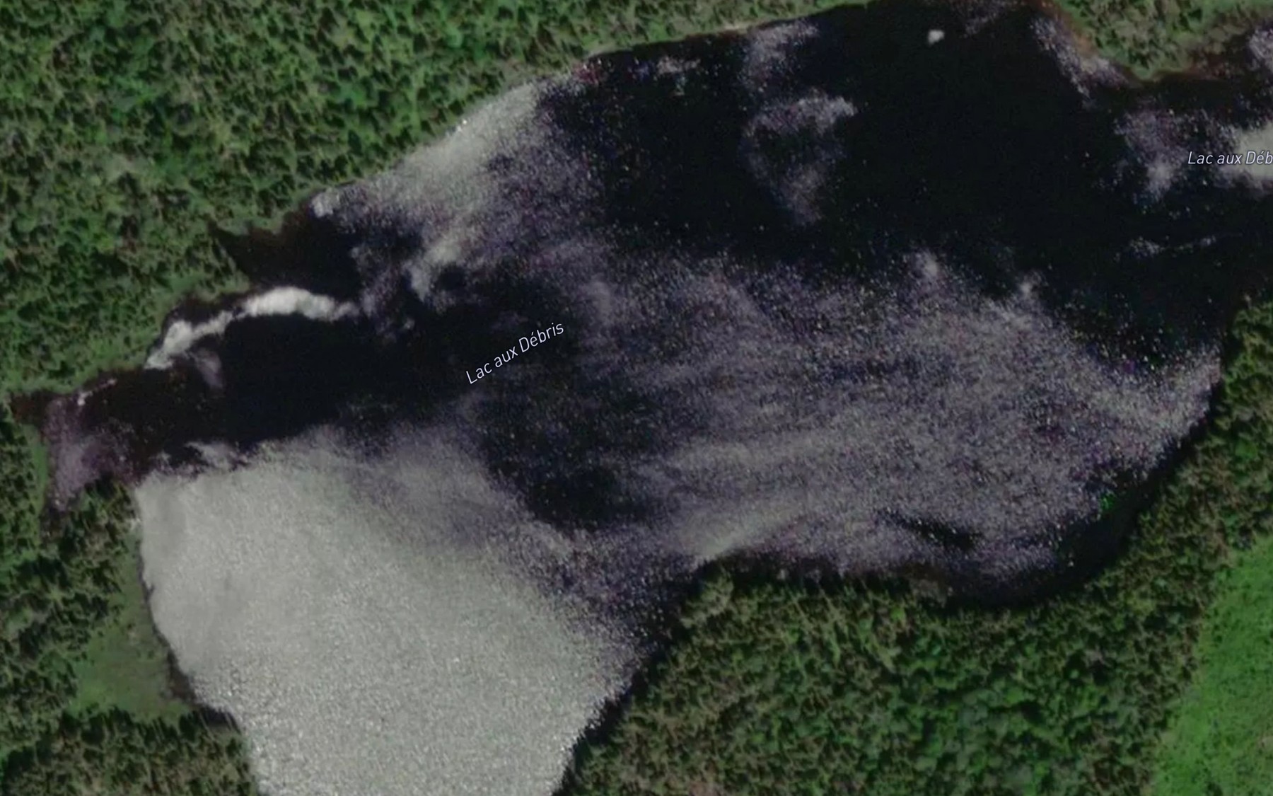 Satellite map of the Lac aux Debris