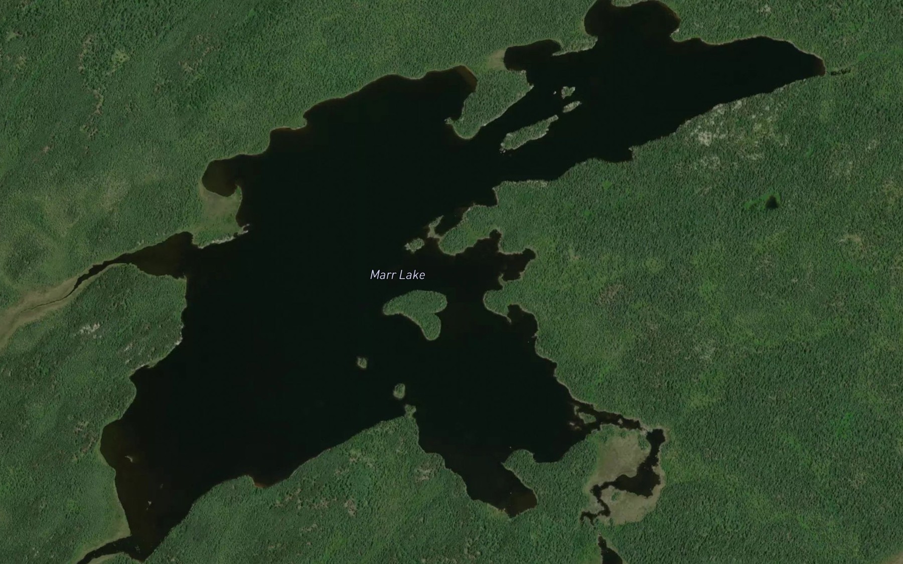 Satellite map of the Marr Lake