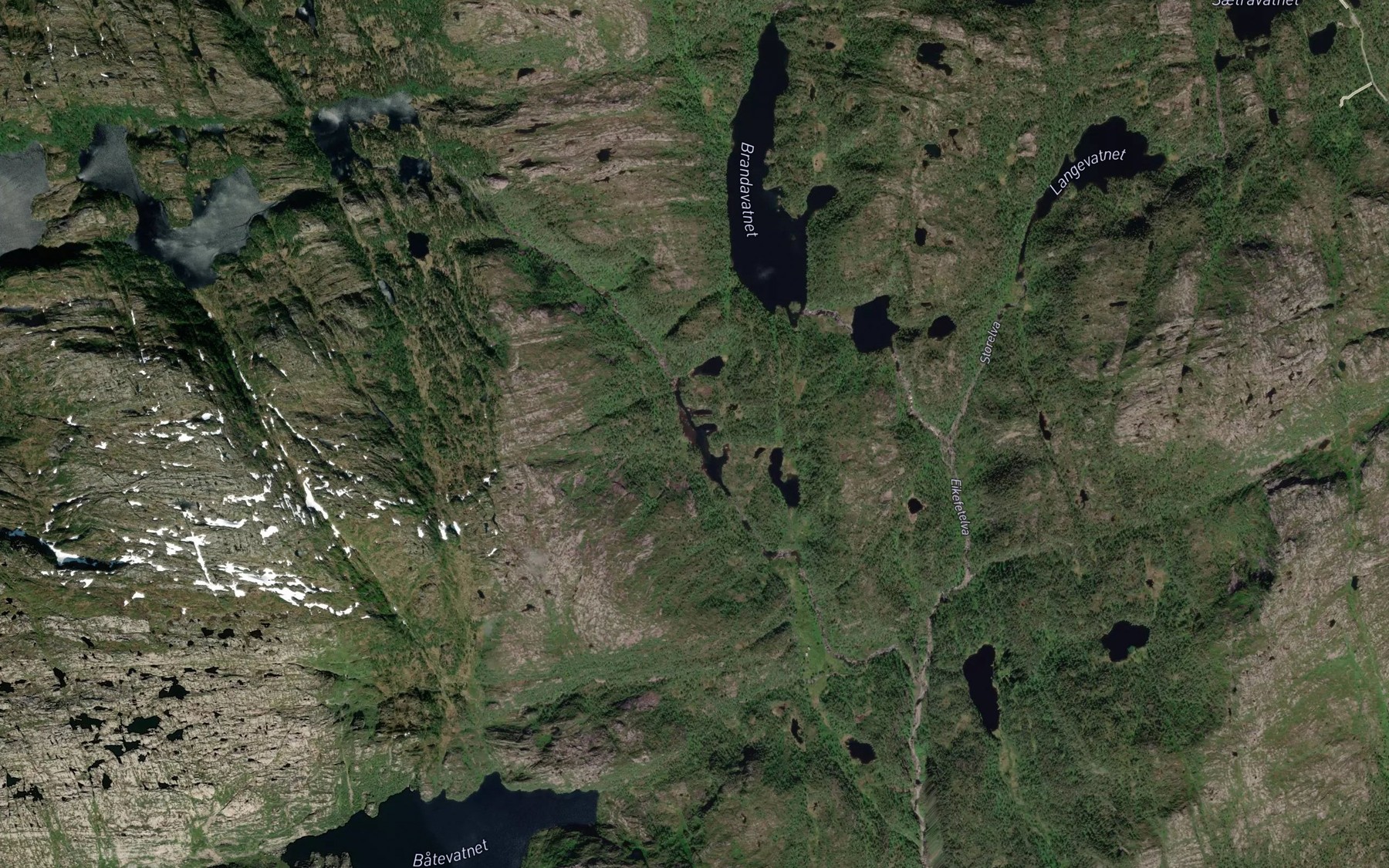 Satellite map of the Kvernhusvatnet