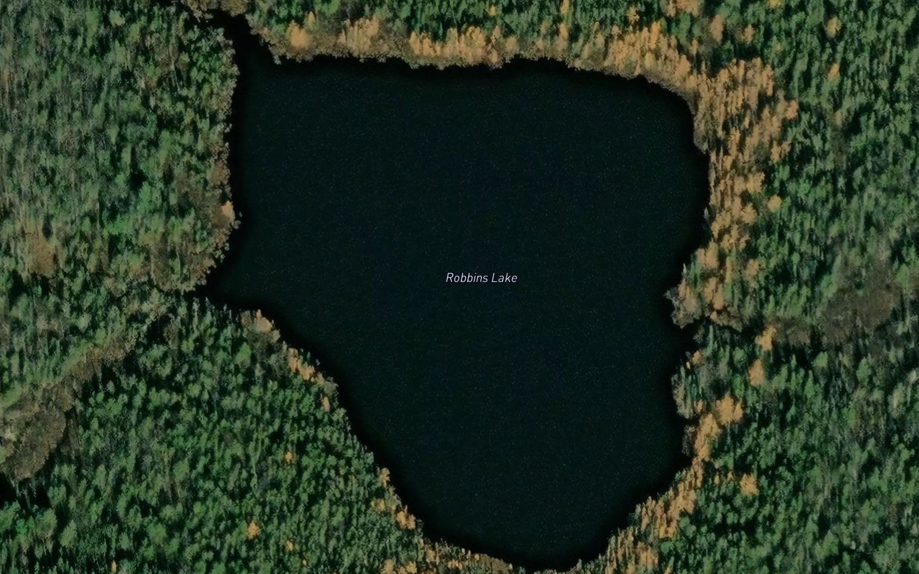 Satellite map of the Robbins Lake