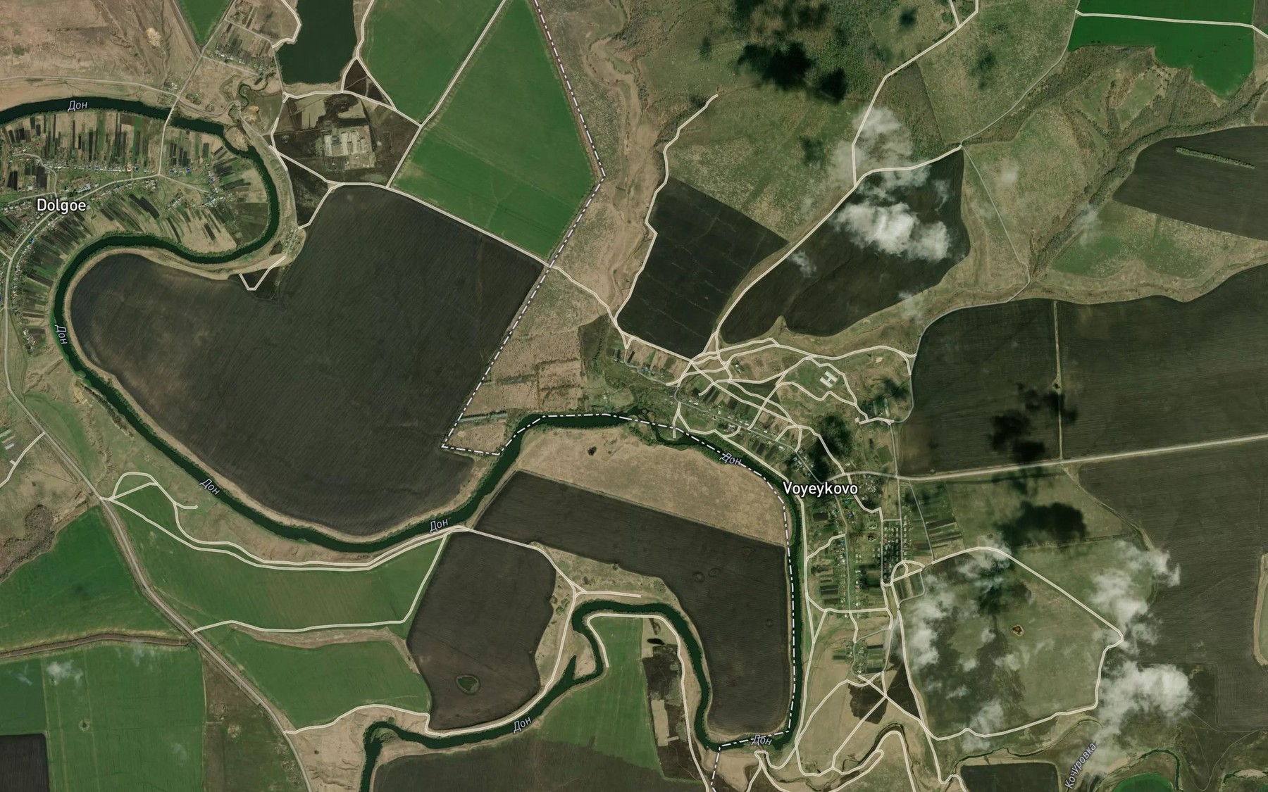 Satellite map of the Rozhnya