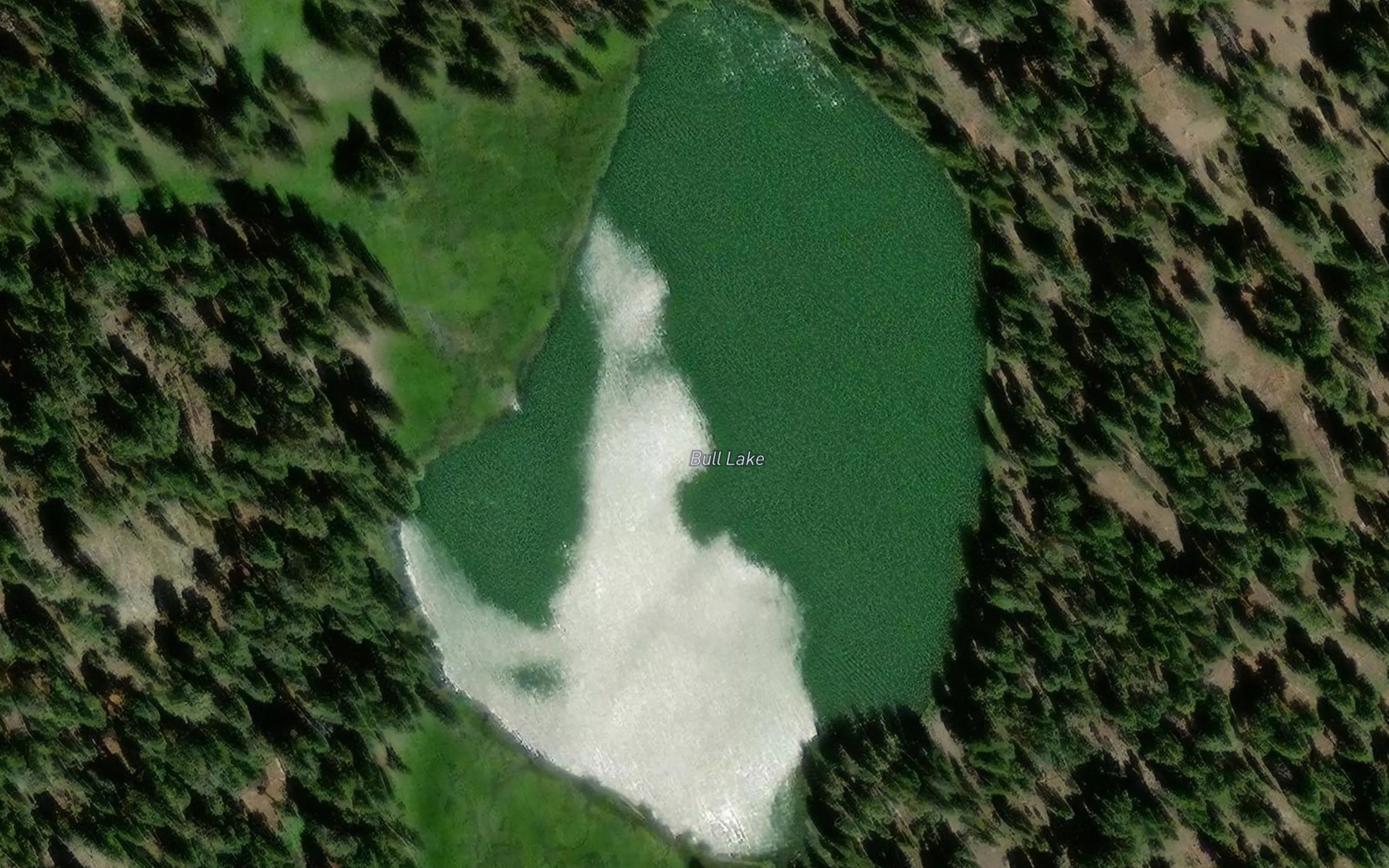 Satellite map of the Bull Lake