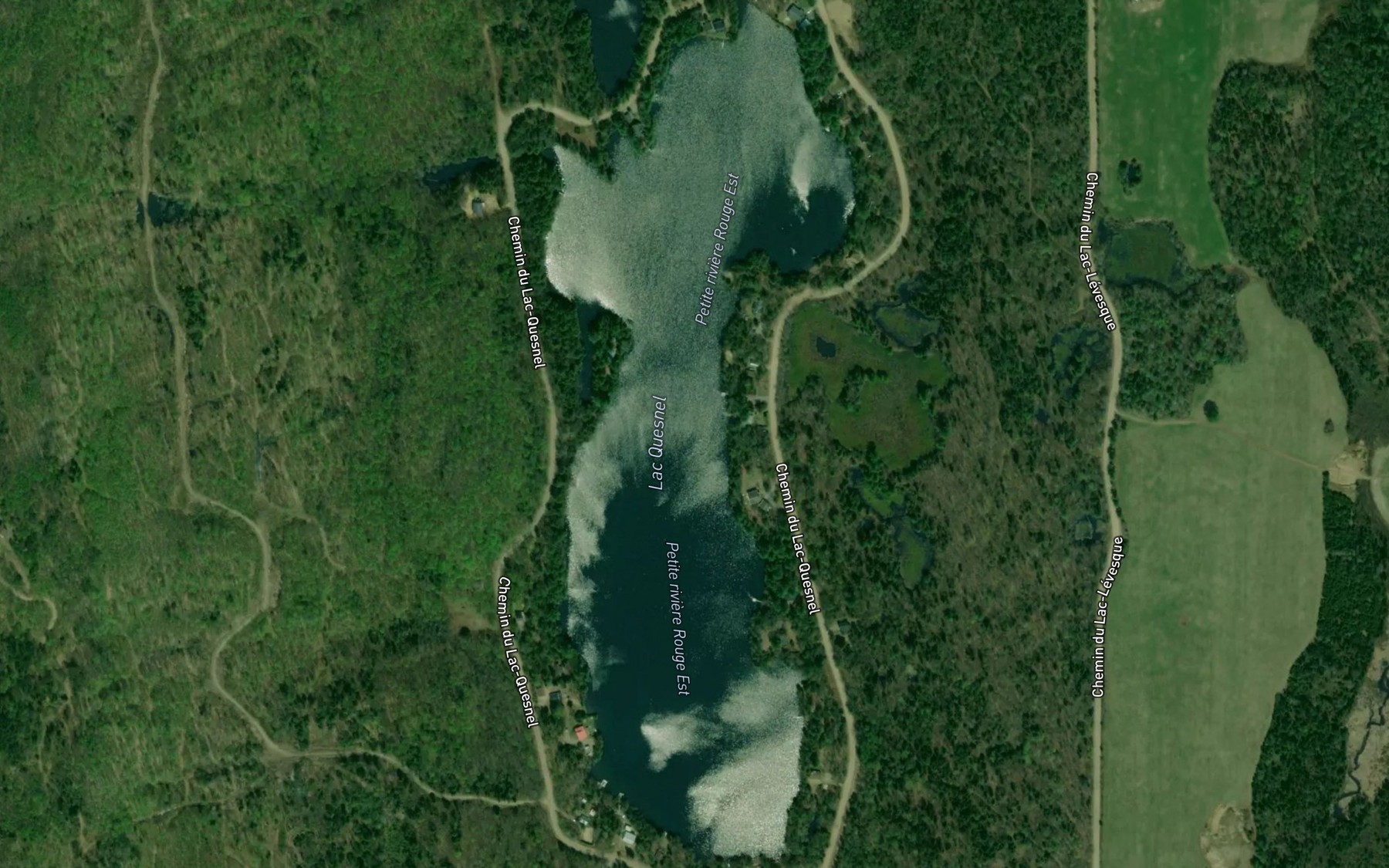 Satellite map of the Lac Quesnel