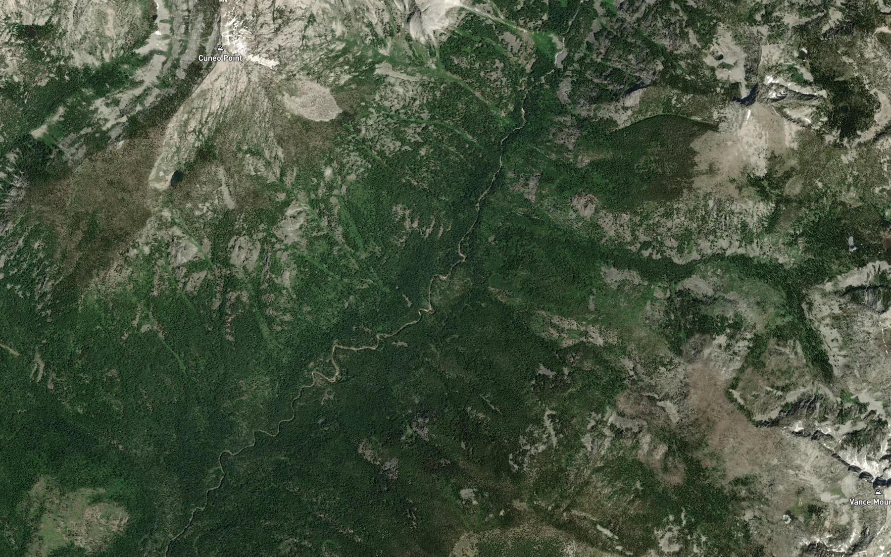 Satellite map of the Fall Creek
