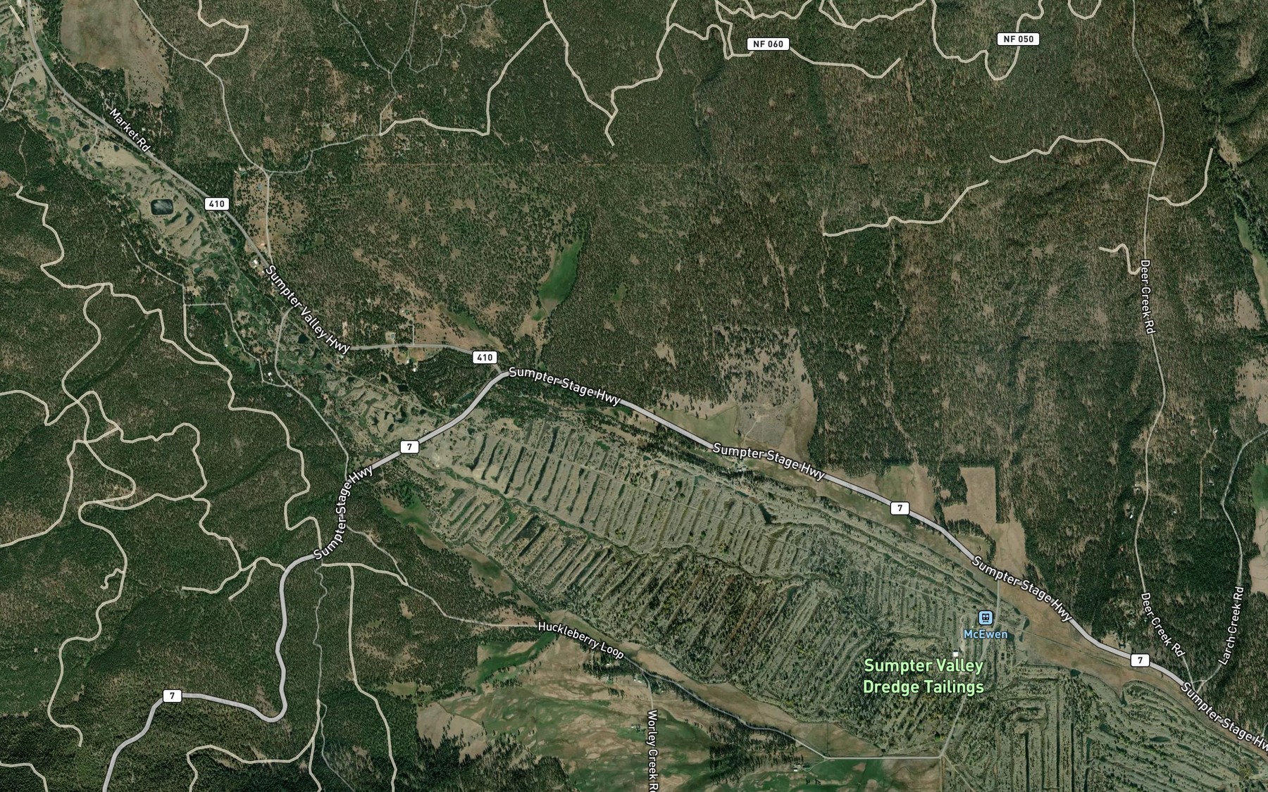 Satellite map of the Hawley Ditch