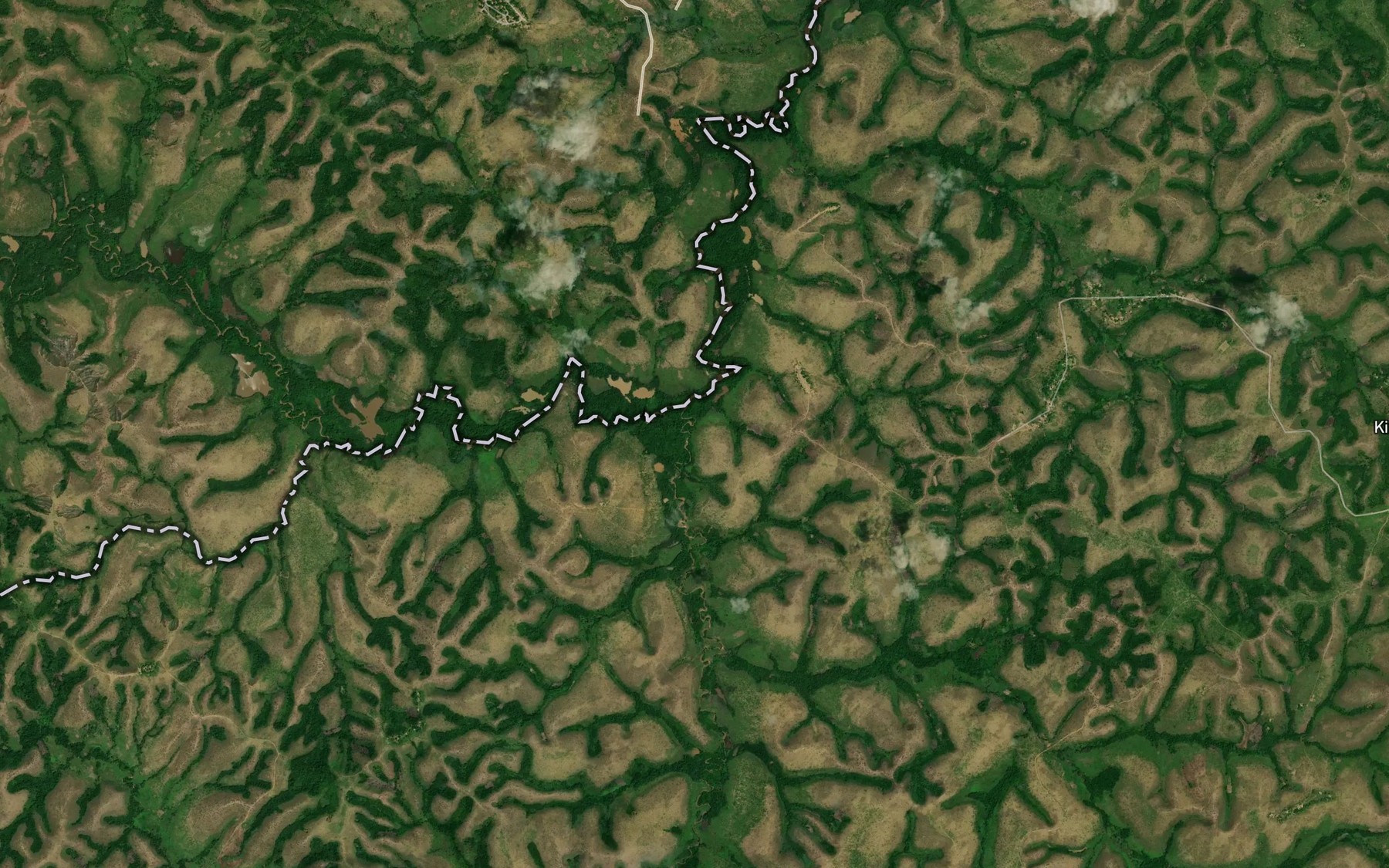Satellite map of the Louaya