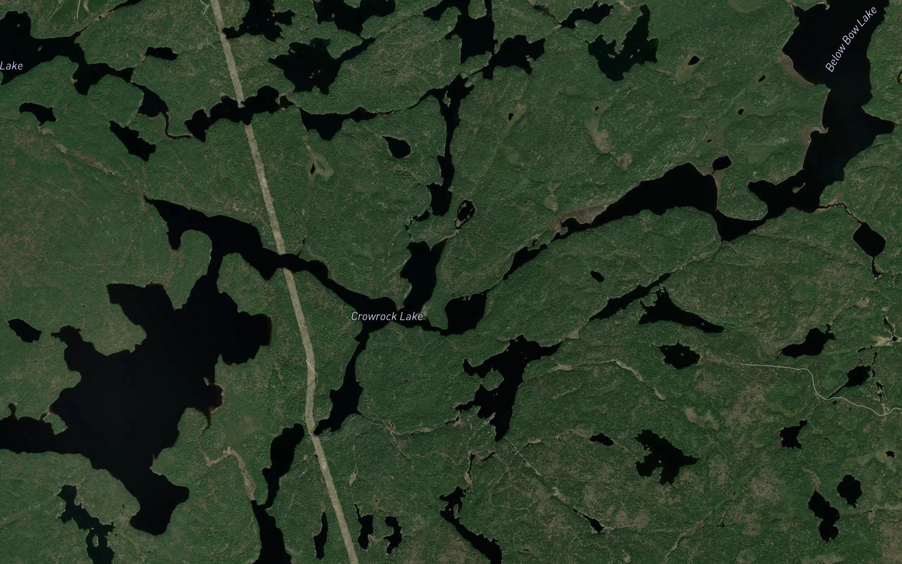 Satellite map of the Gamble River