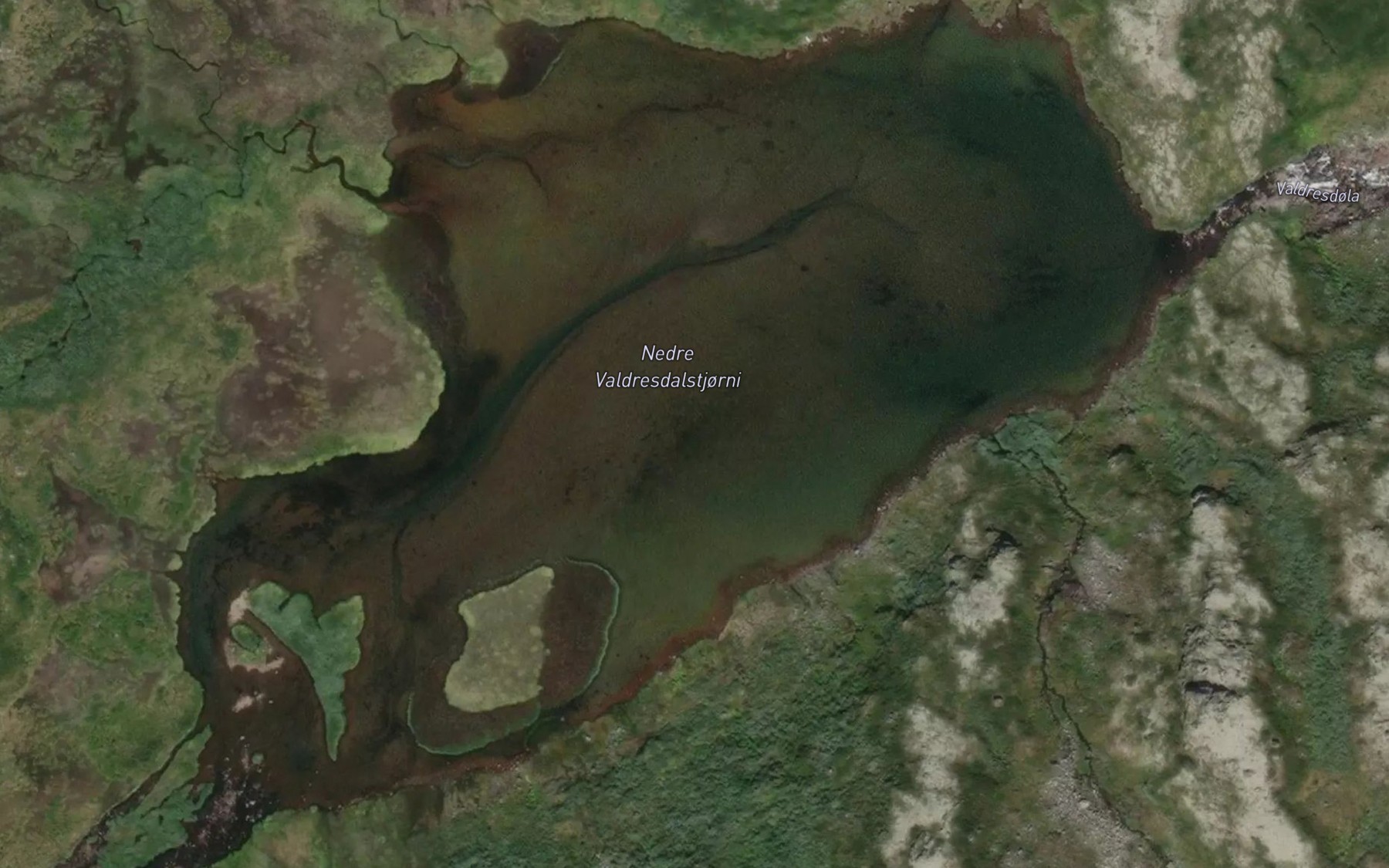 Satellite map of the Valdrestjorni,nedre
