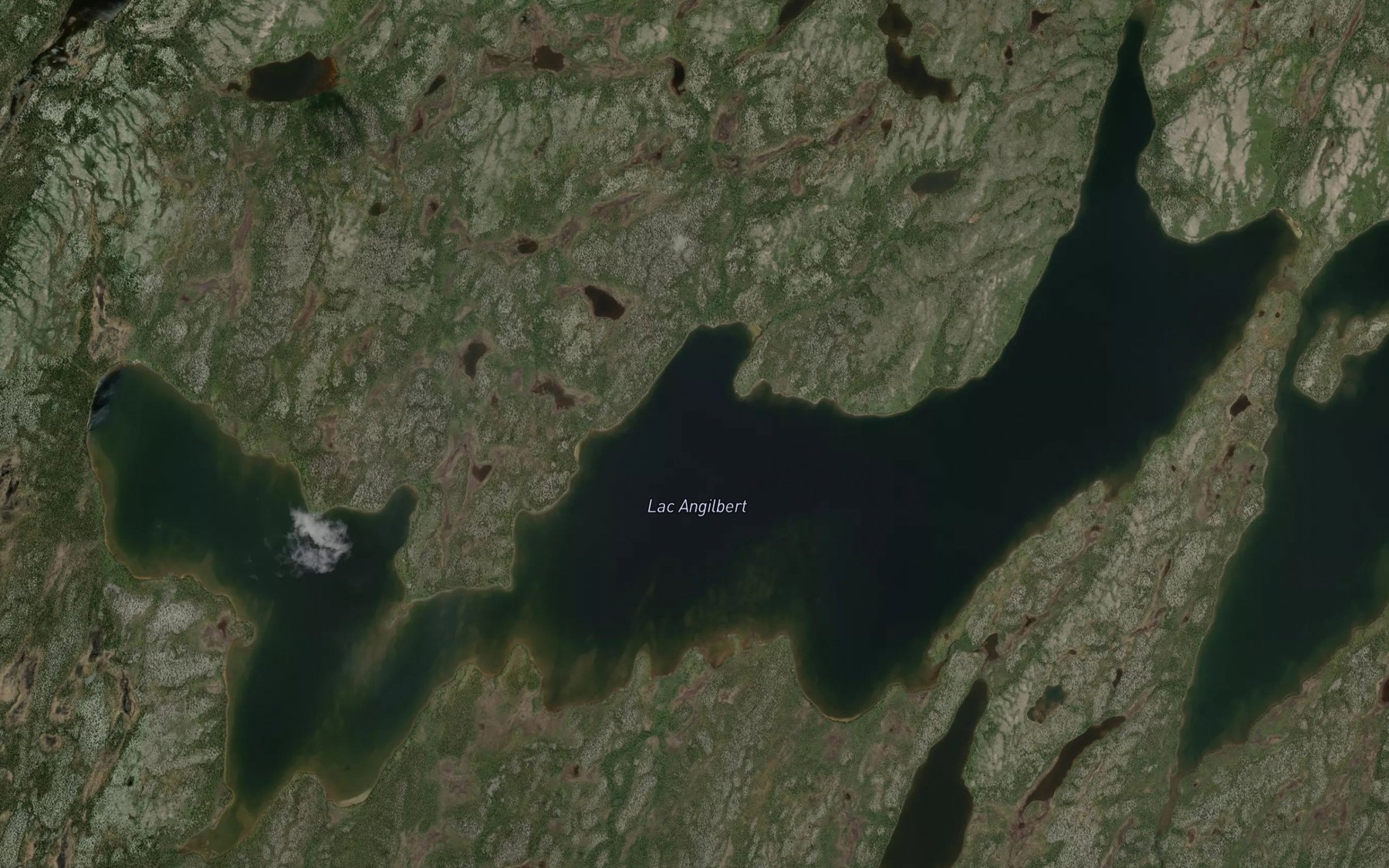 Satellite map of the Lac Angilbert