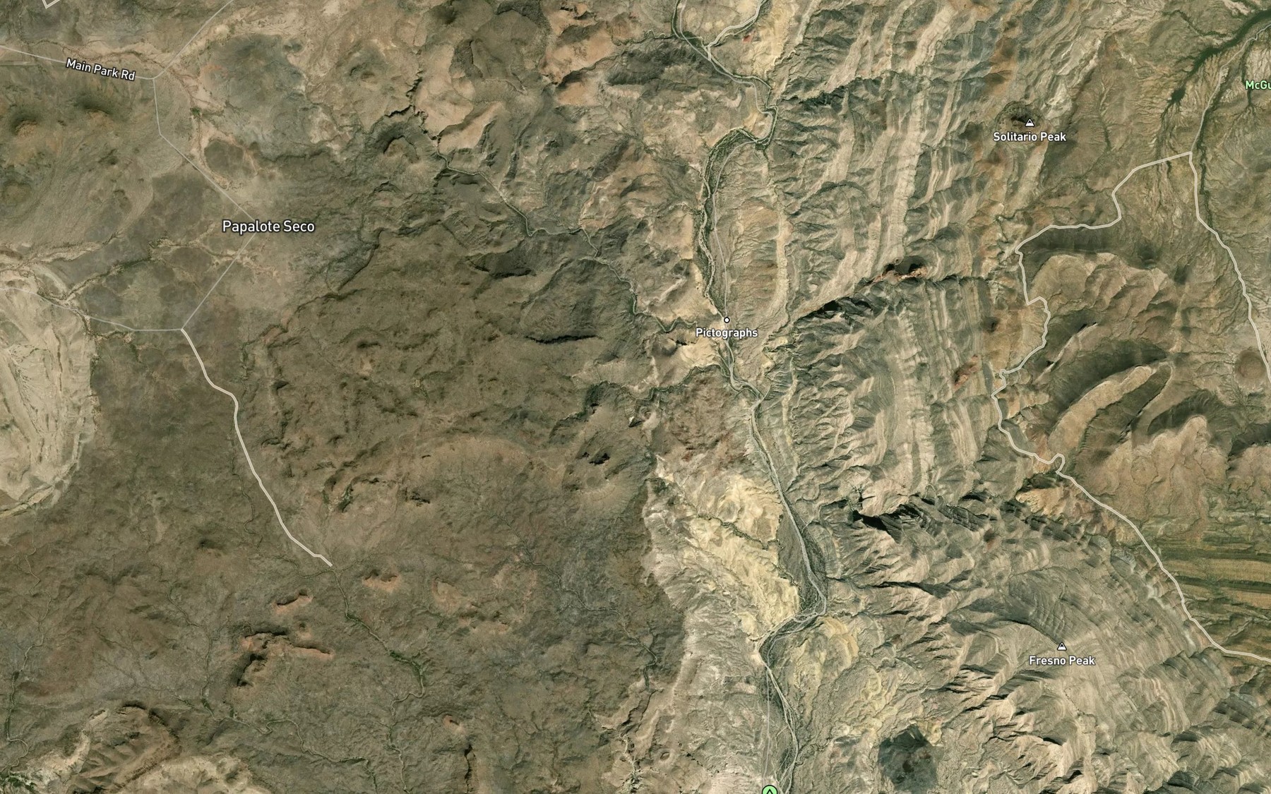 Satellite map of the Seep Spring