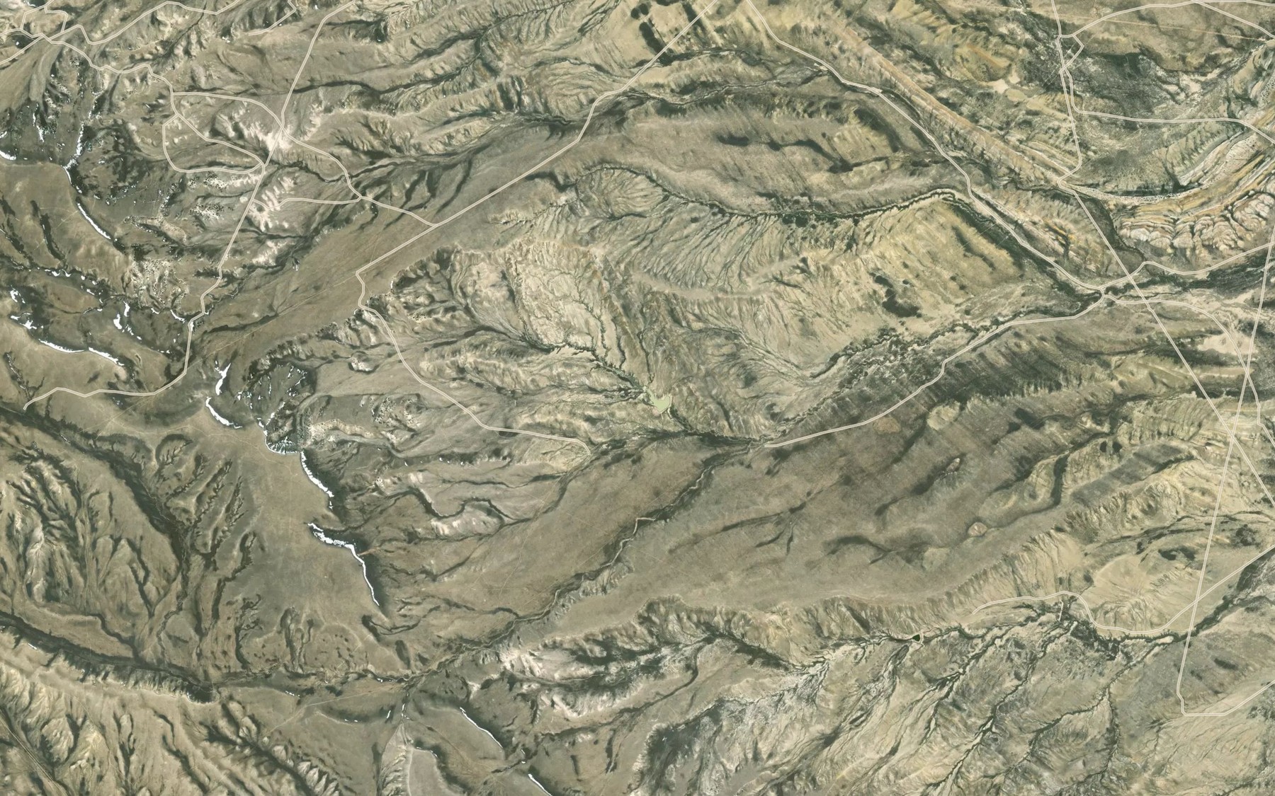 Satellite map of the White Water Reservoir