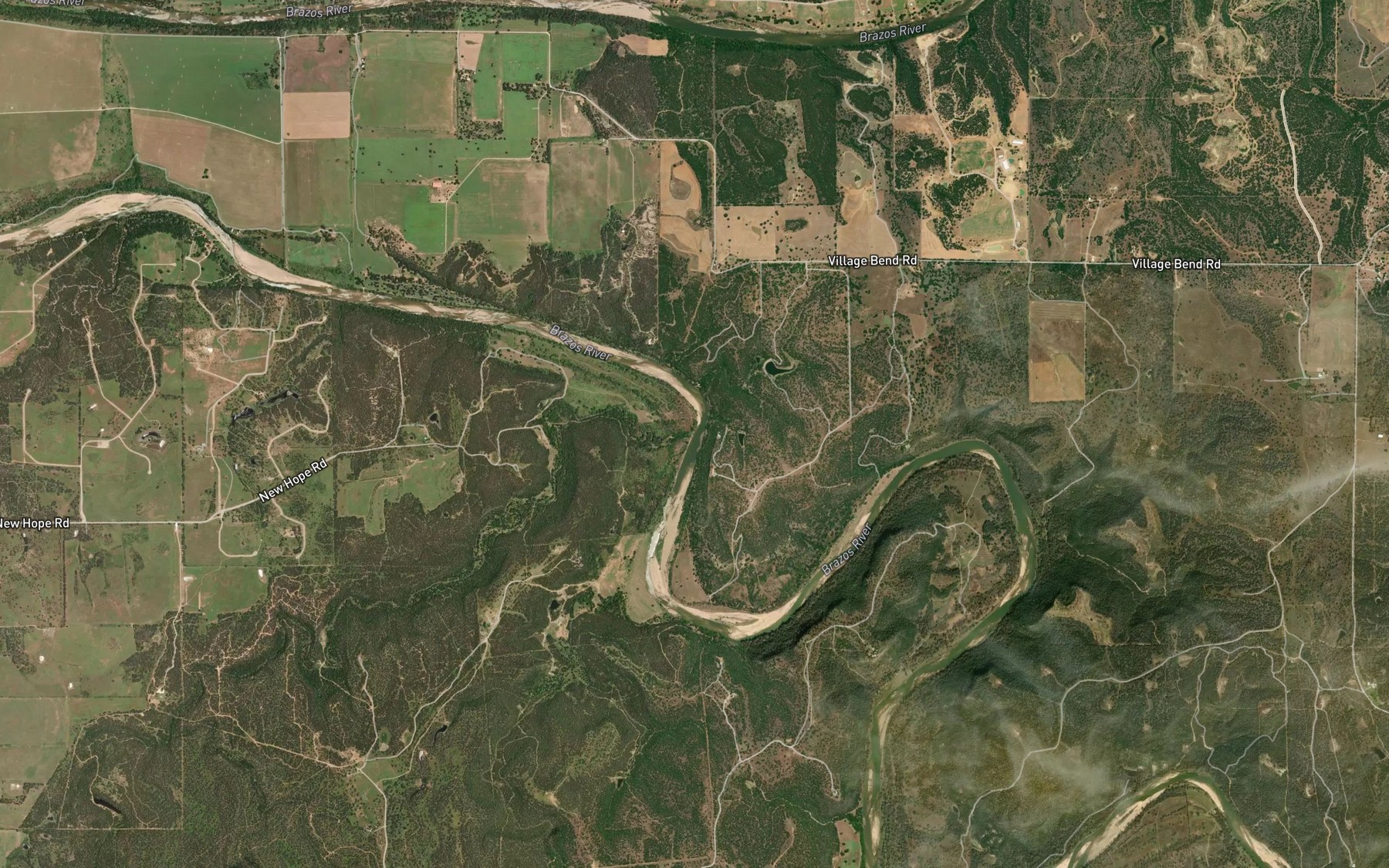 Satellite map of the Rock Creek