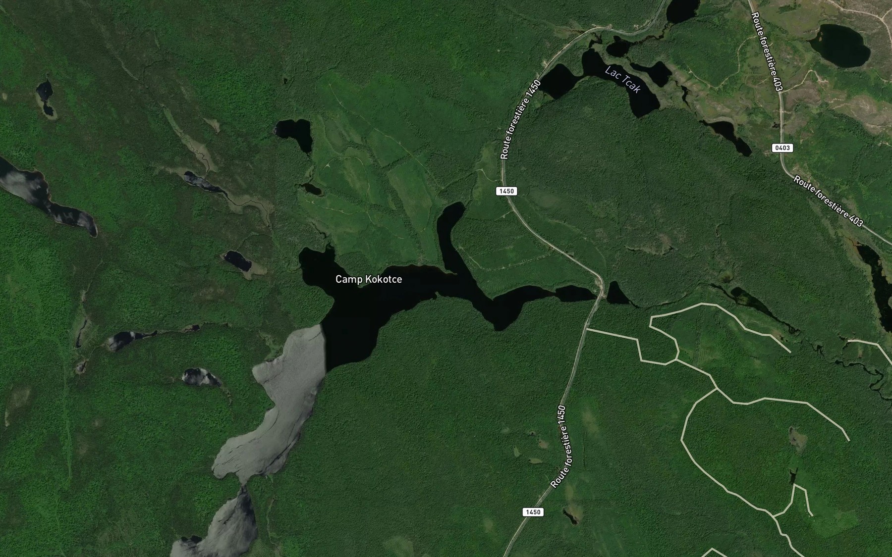 Satellite map of the Baie Tcak