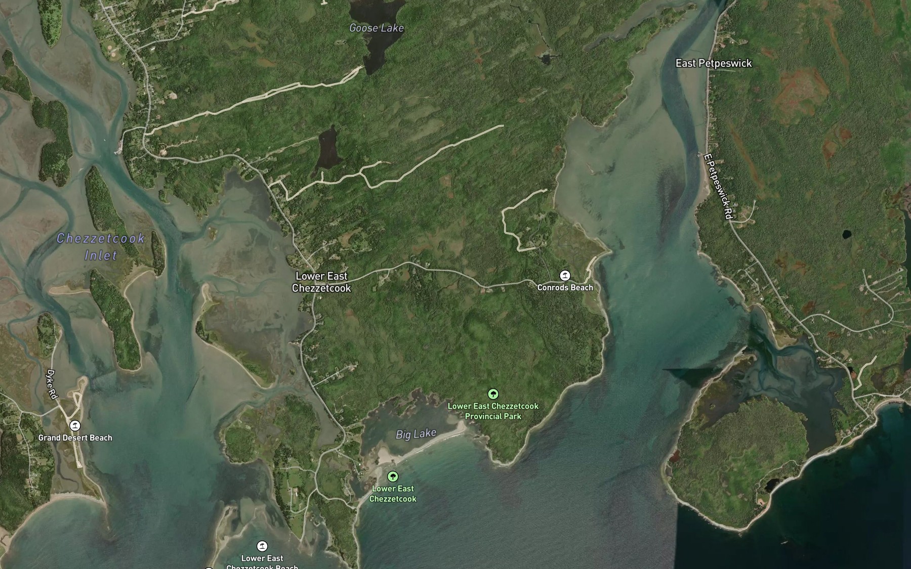 Satellite map of the Little Lake