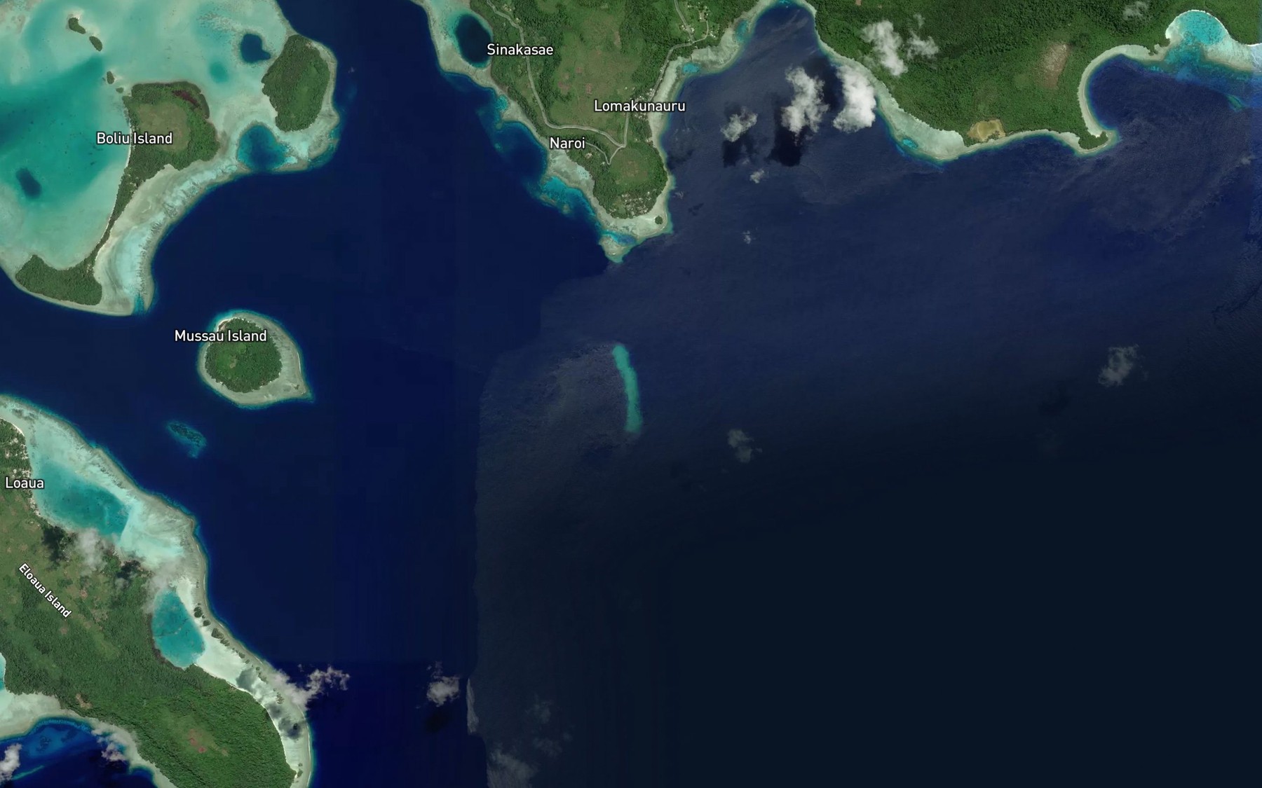 Satellite map of the Peiho Reef
