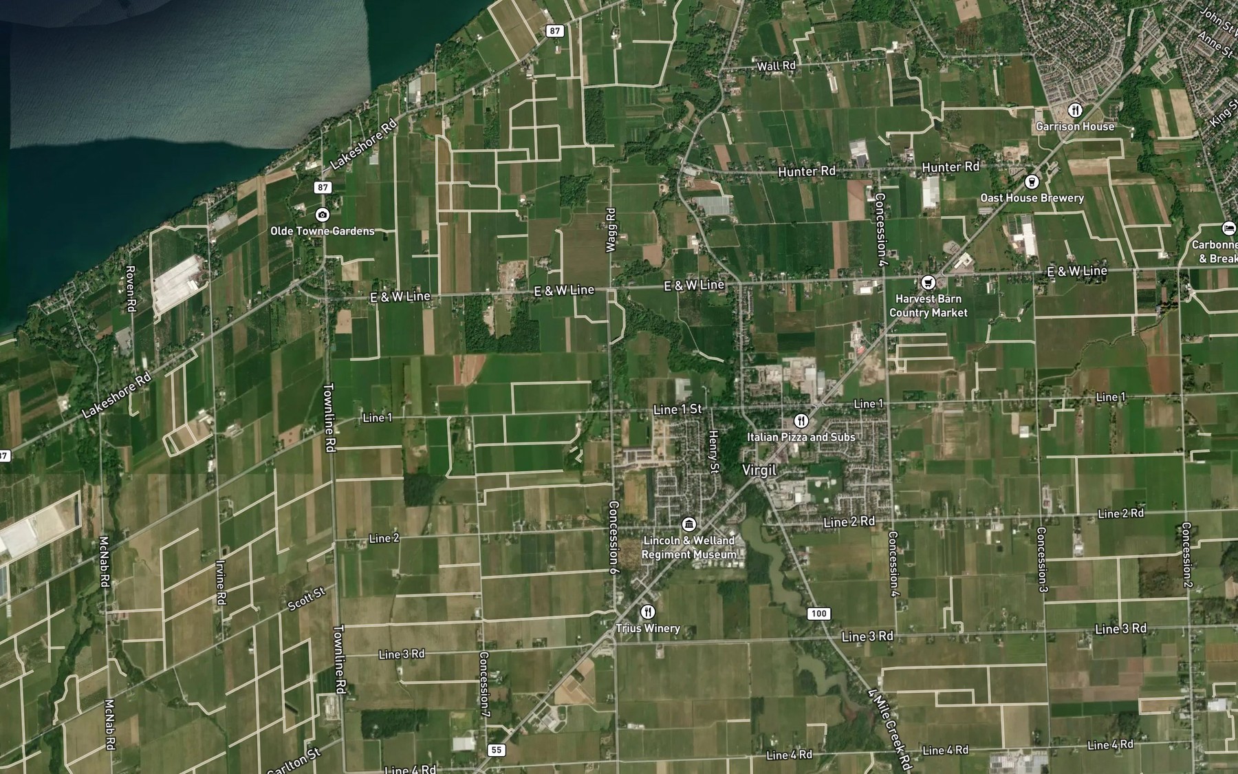Satellite map of the Bergen Drain